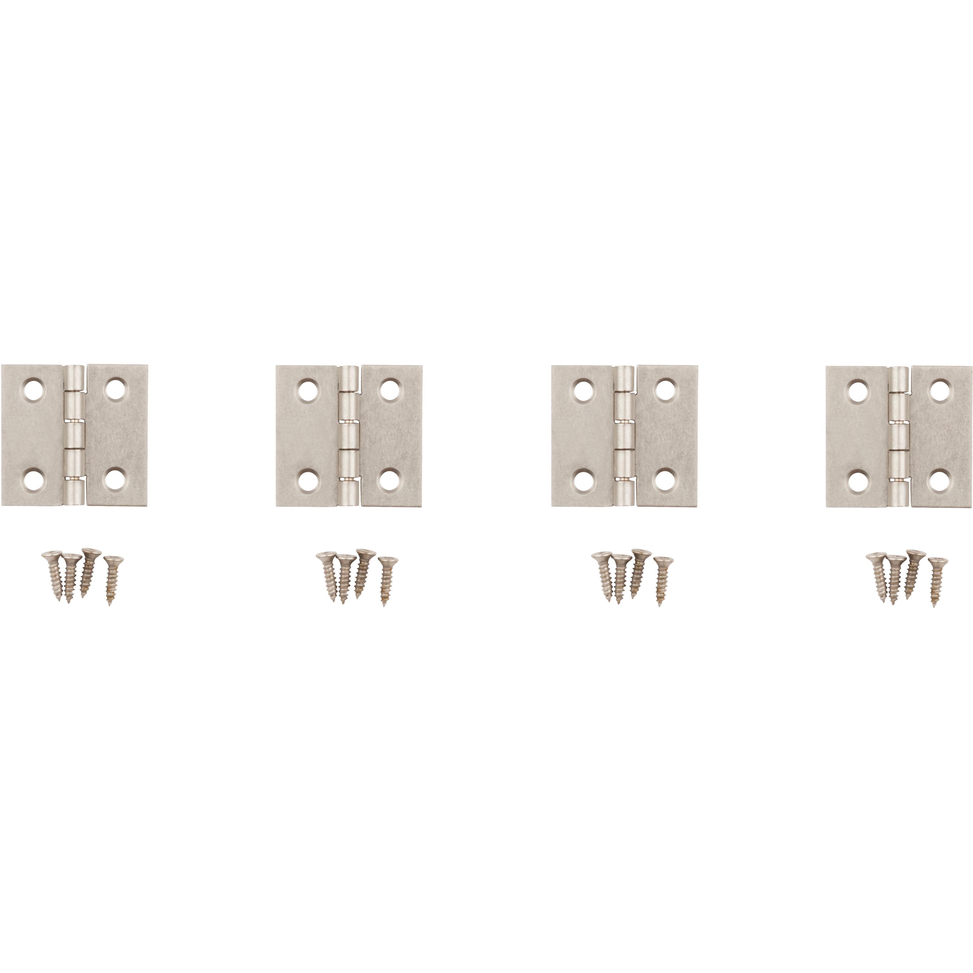 National Hardware - N211-013 V1802 1" Hinge - Satin Nickel, 4 pack