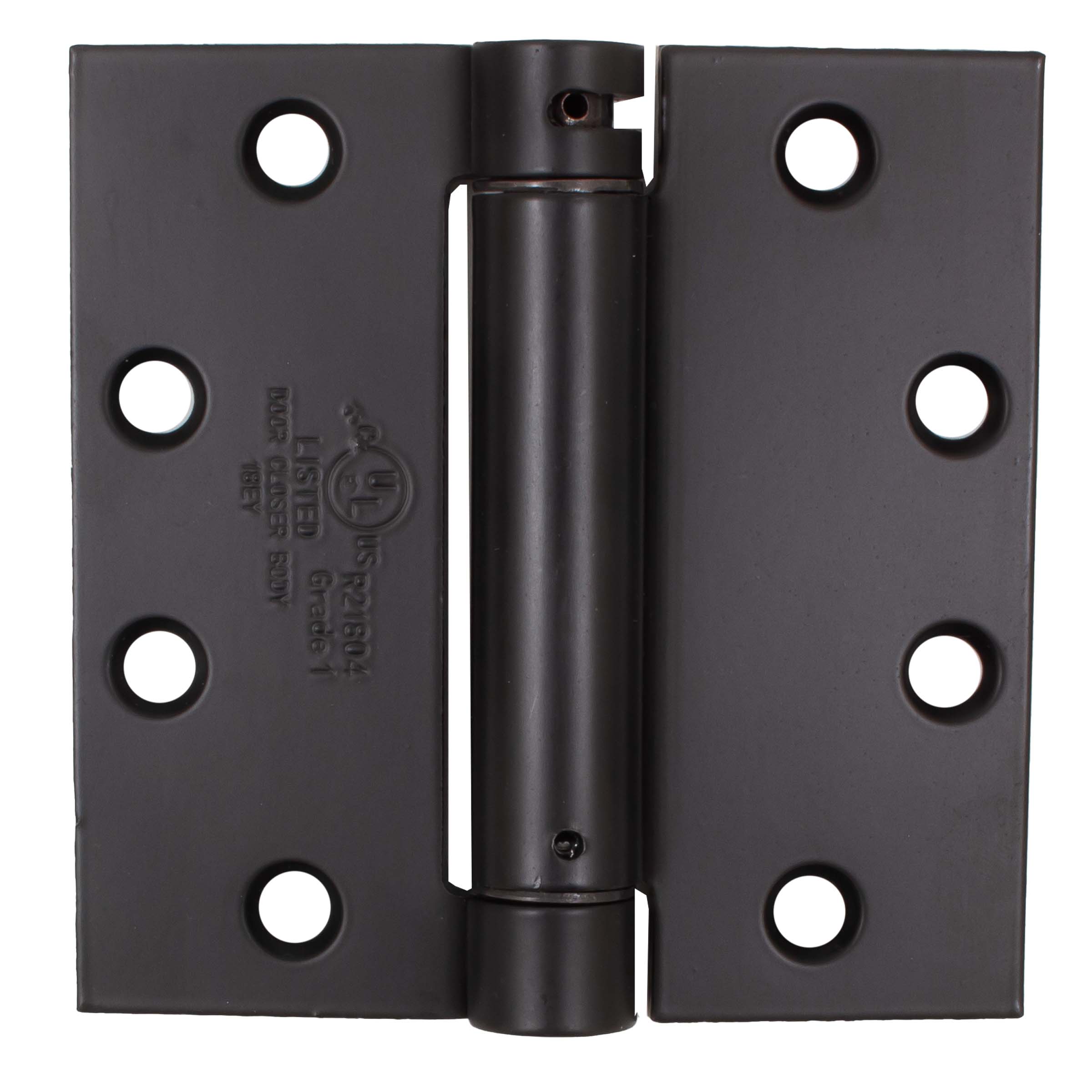 Stone Harbor Hardware Commercial Grade Self-Closing Door Hinge, 4-1/2 Inches, Square Corner, .134 Gauge, Matte Black