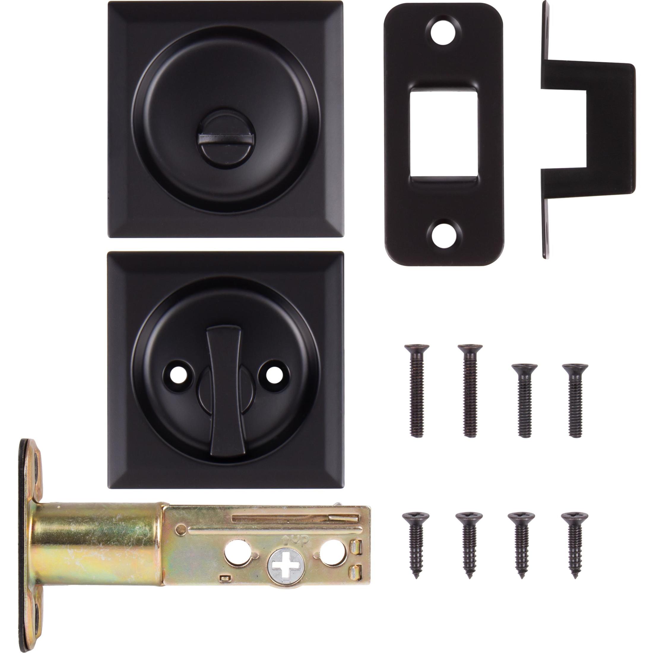Contemporary Square Pocket Door Lock Privacy