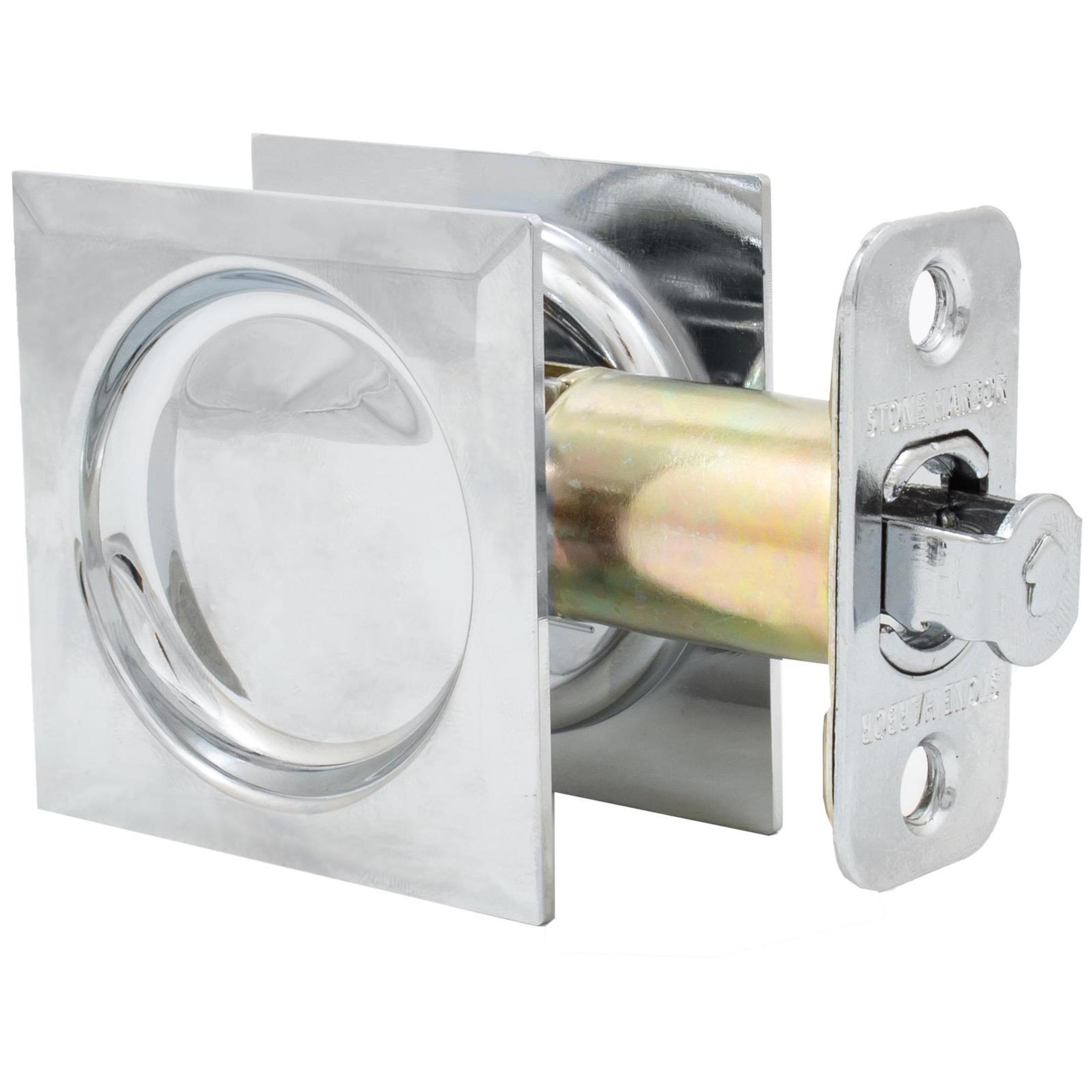 Contemporary Square Pocket Door Lock Passage