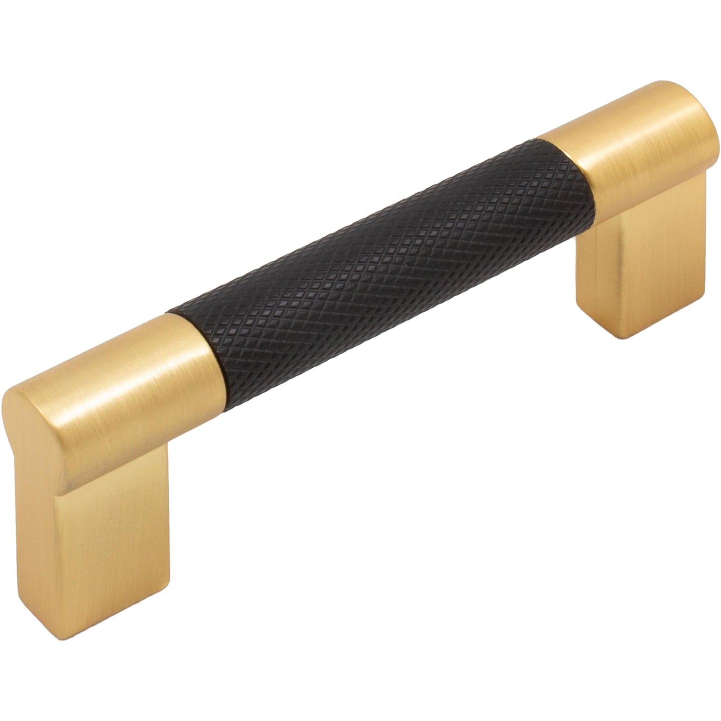 Stone Harbor Hardware Urban Cabinet Pull, 3 Inches, Matte Black with Satin Brass Ends