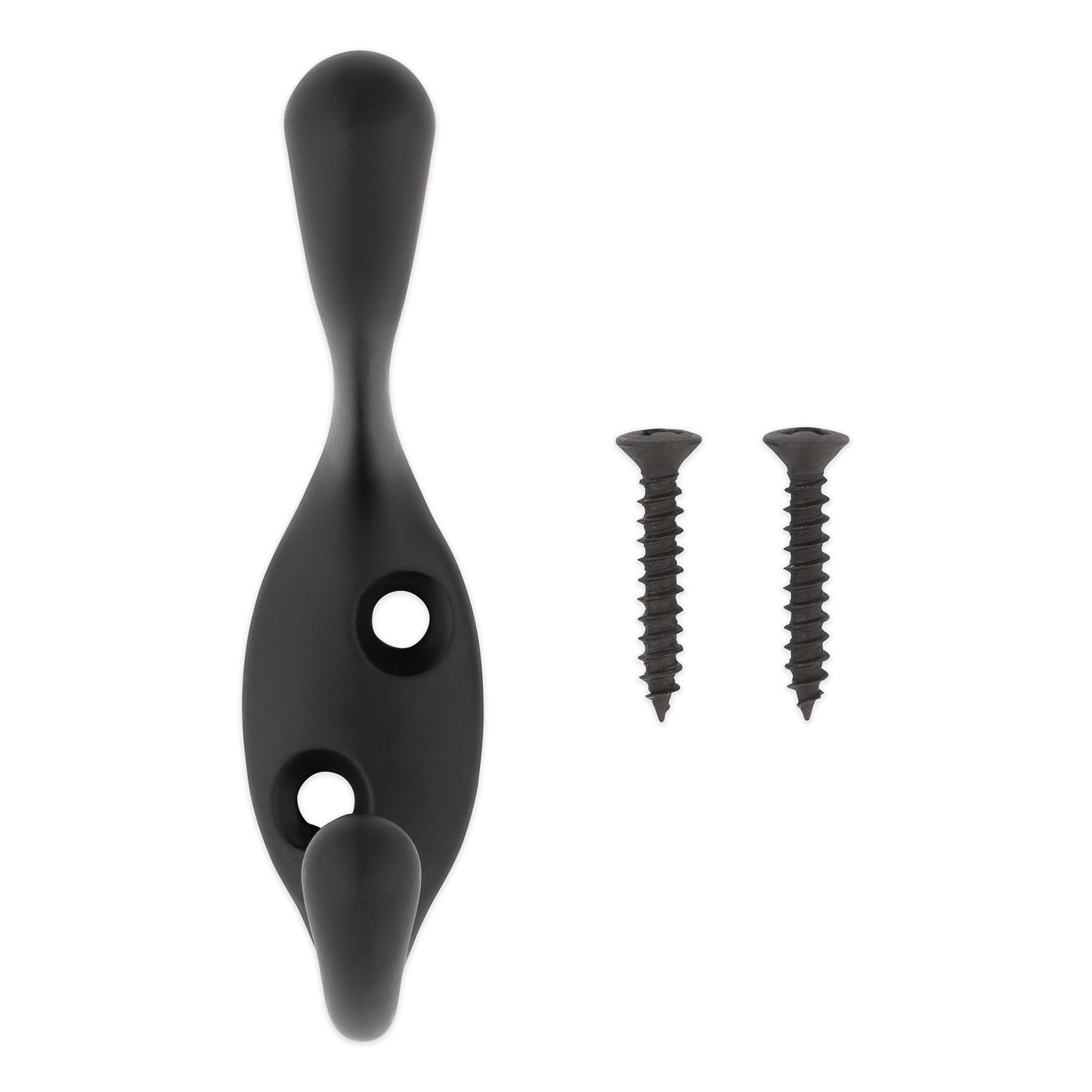 V166 Heavy-Duty Coat Hook - Matte Black