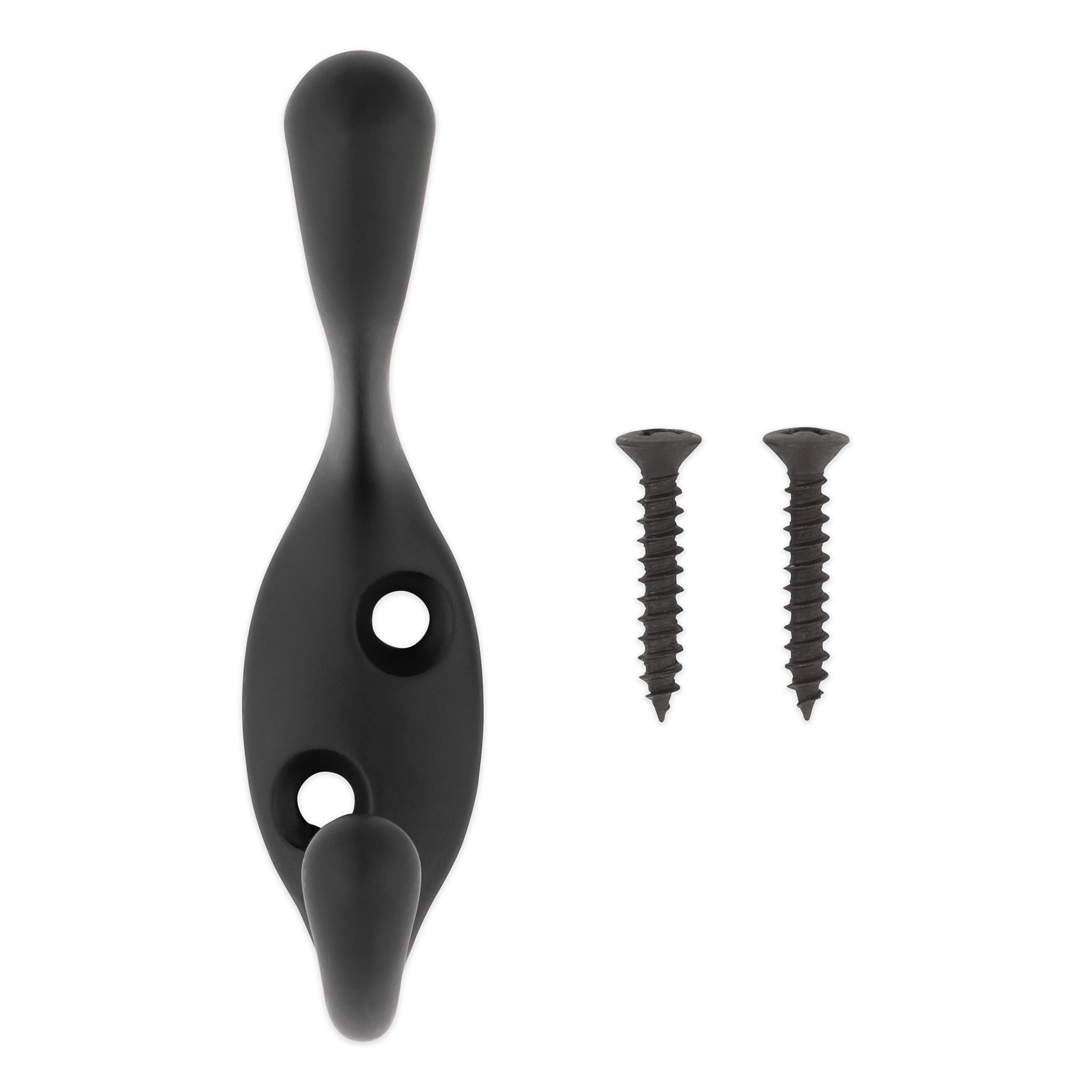 V166 Heavy-Duty Coat Hook - Matte Black