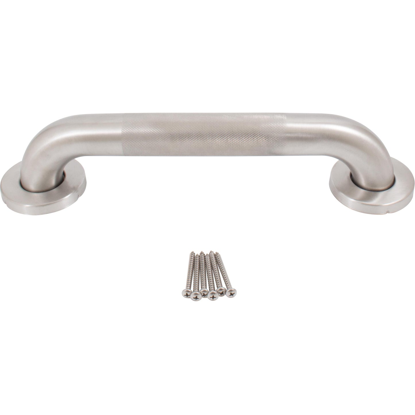 Stone Harbor Hardware Knurled Grab Bar, 12 Inches, 1-1/2" Diameter, 1-1/2" Wall Clearance, Concealed Screws, Satin Stainless Steel