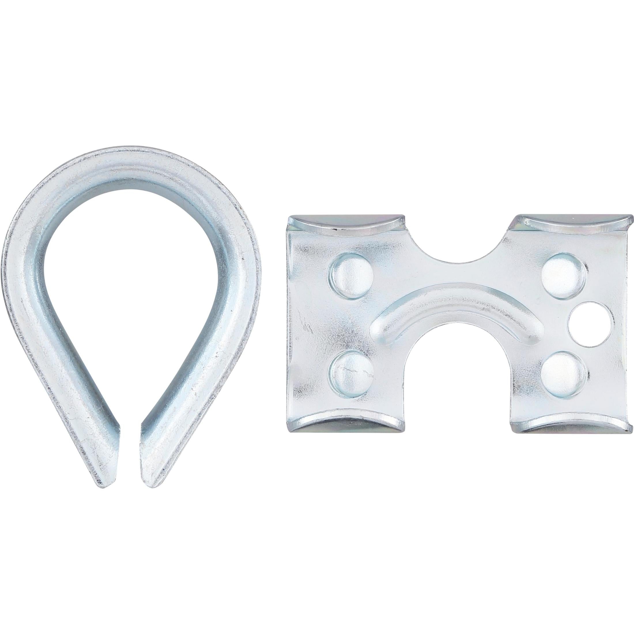 National Hardware - N100-266 3234 1/4" X 3/8" Rope Clamp Kit - Zinc Plated
