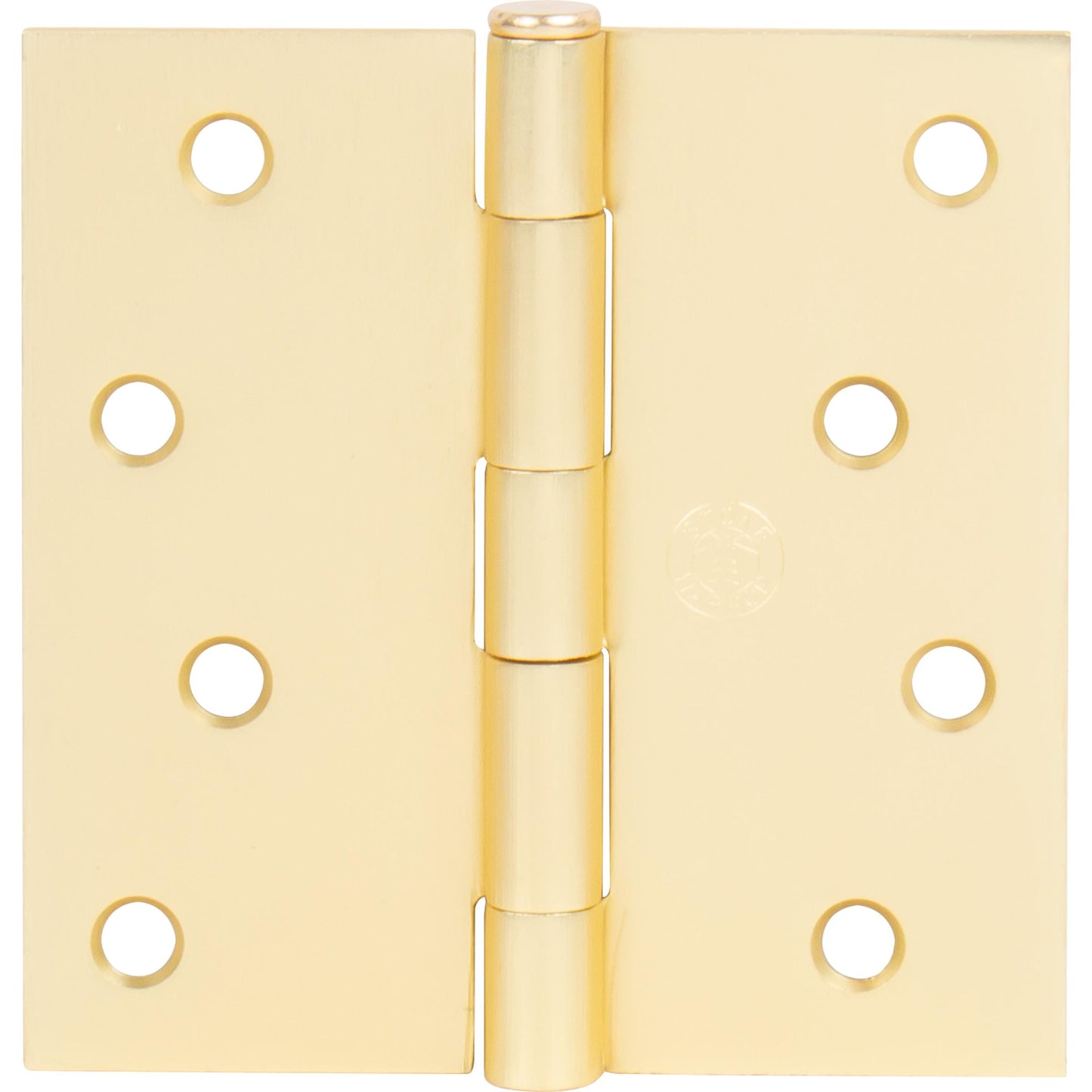 Stone Harbor Hardware 4" Door Hinges, Square Corner, Satin Brass, 3-Pack