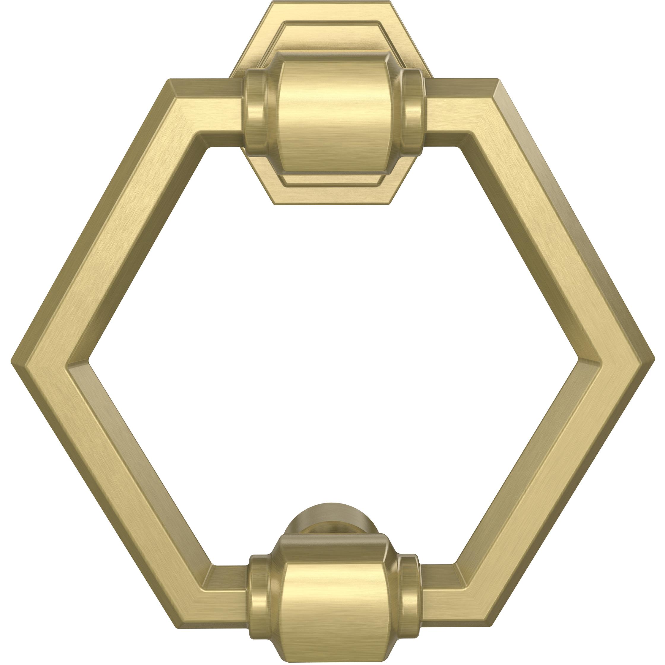 National Hardware - N336-708 V1918 Powell Door Knocker - Brushed Gold