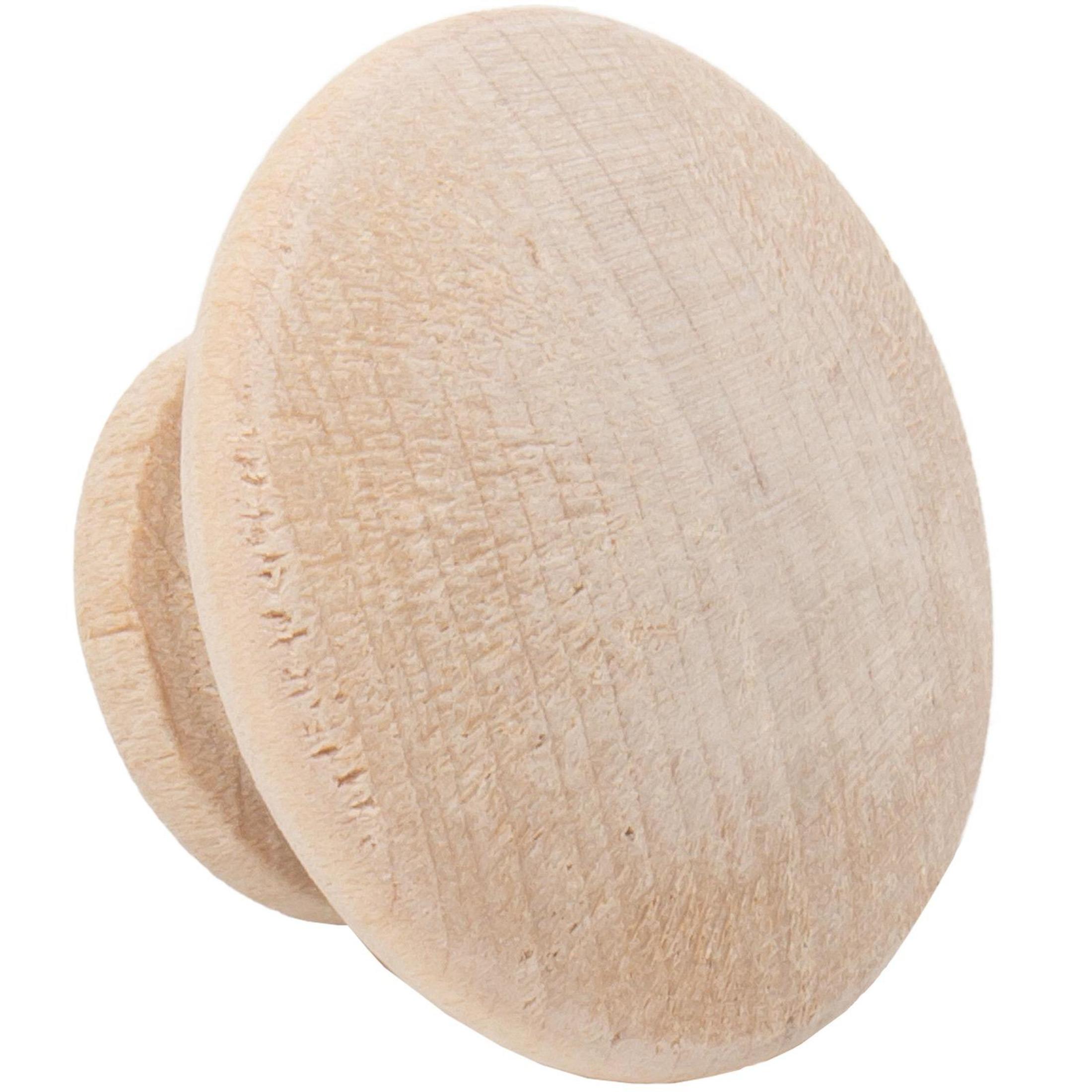 Wood Cabinet Knob, Birch Wood