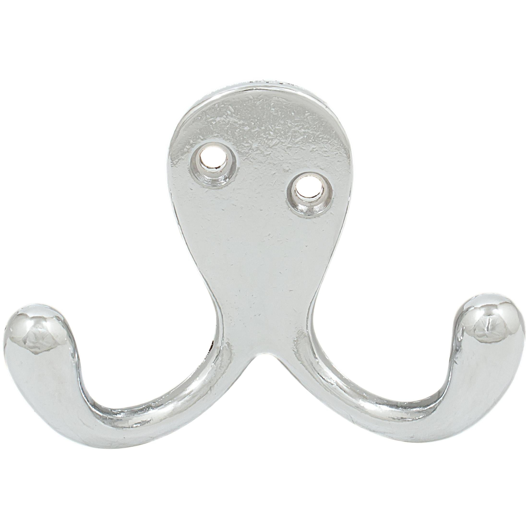 Double Robe Hook, 2-1/8" High, 1" Projection