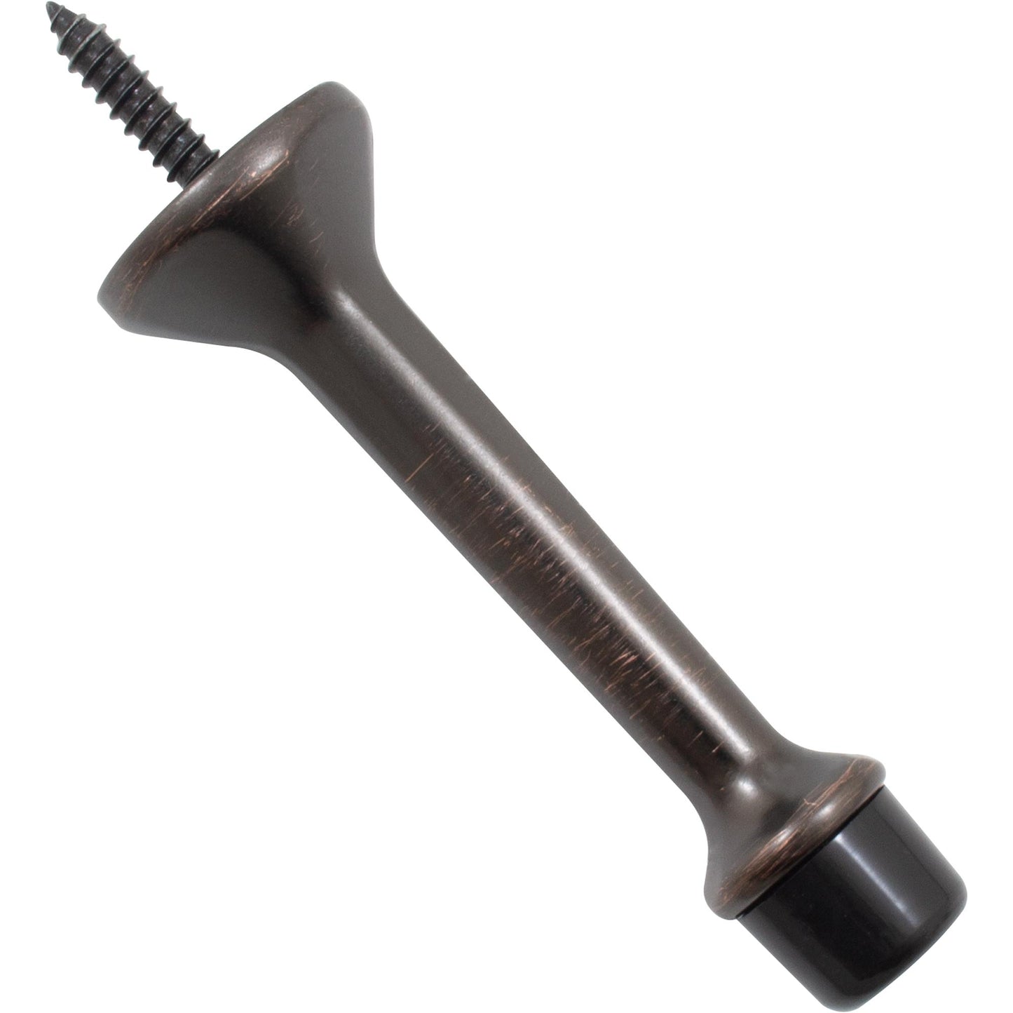 Stone Harbor Hardware Heavy-Duty Solid Door Stop, 3 Inches, Vintage Bronze