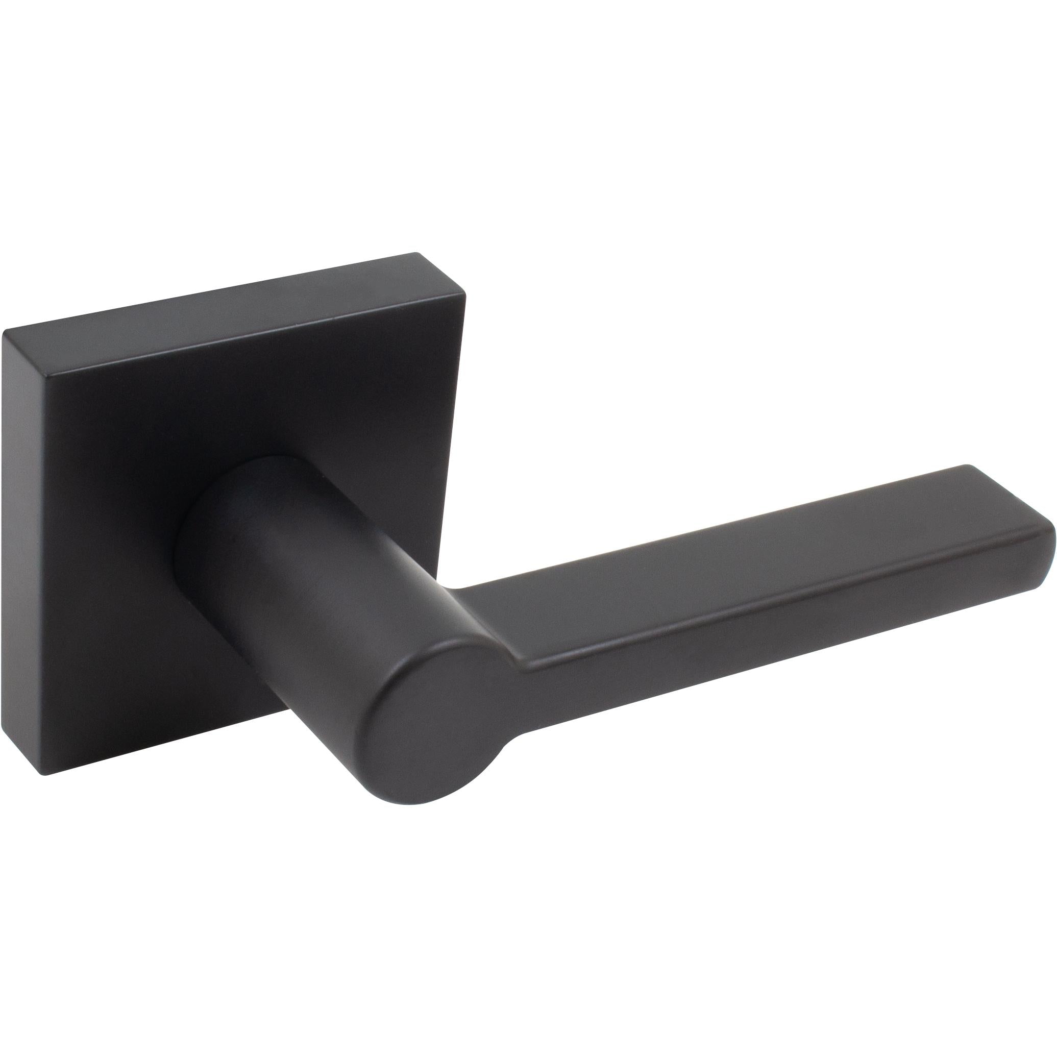 Stone Harbor Hardware Vienna Door Lever with Square Rosette, Passage (Hall/Closet) Latch, Matte Black