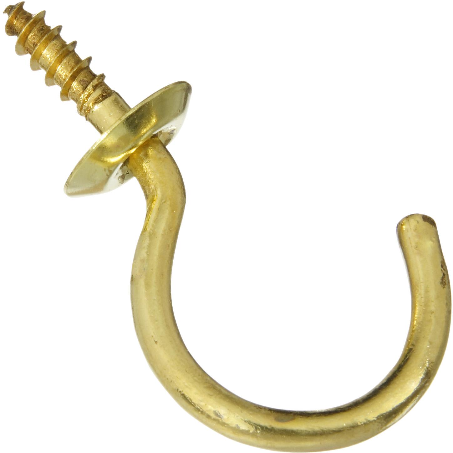 V2021 1-1/4" Cup Hook 2/pk - Polished Brass