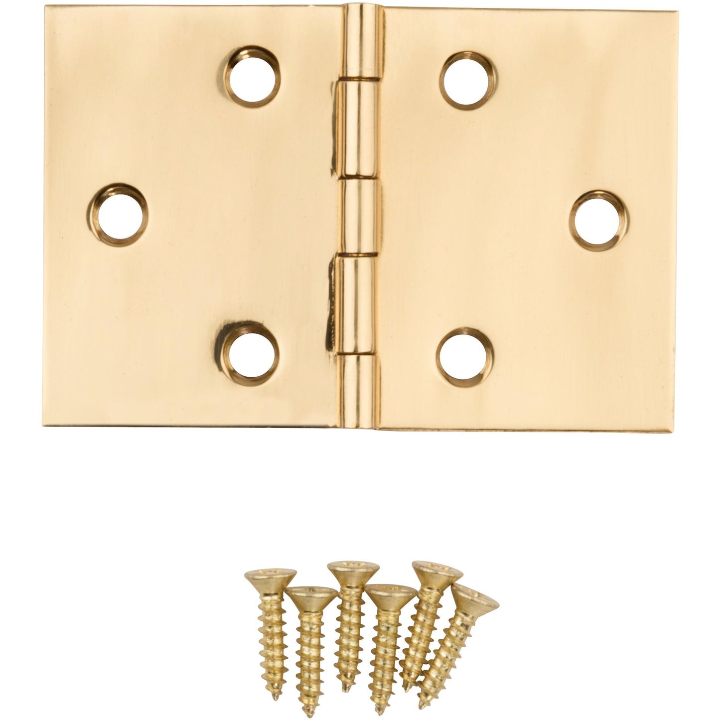 National Hardware - V1805 2" x 3-1/16" Desk Hinge 2/pk - Polished Brass