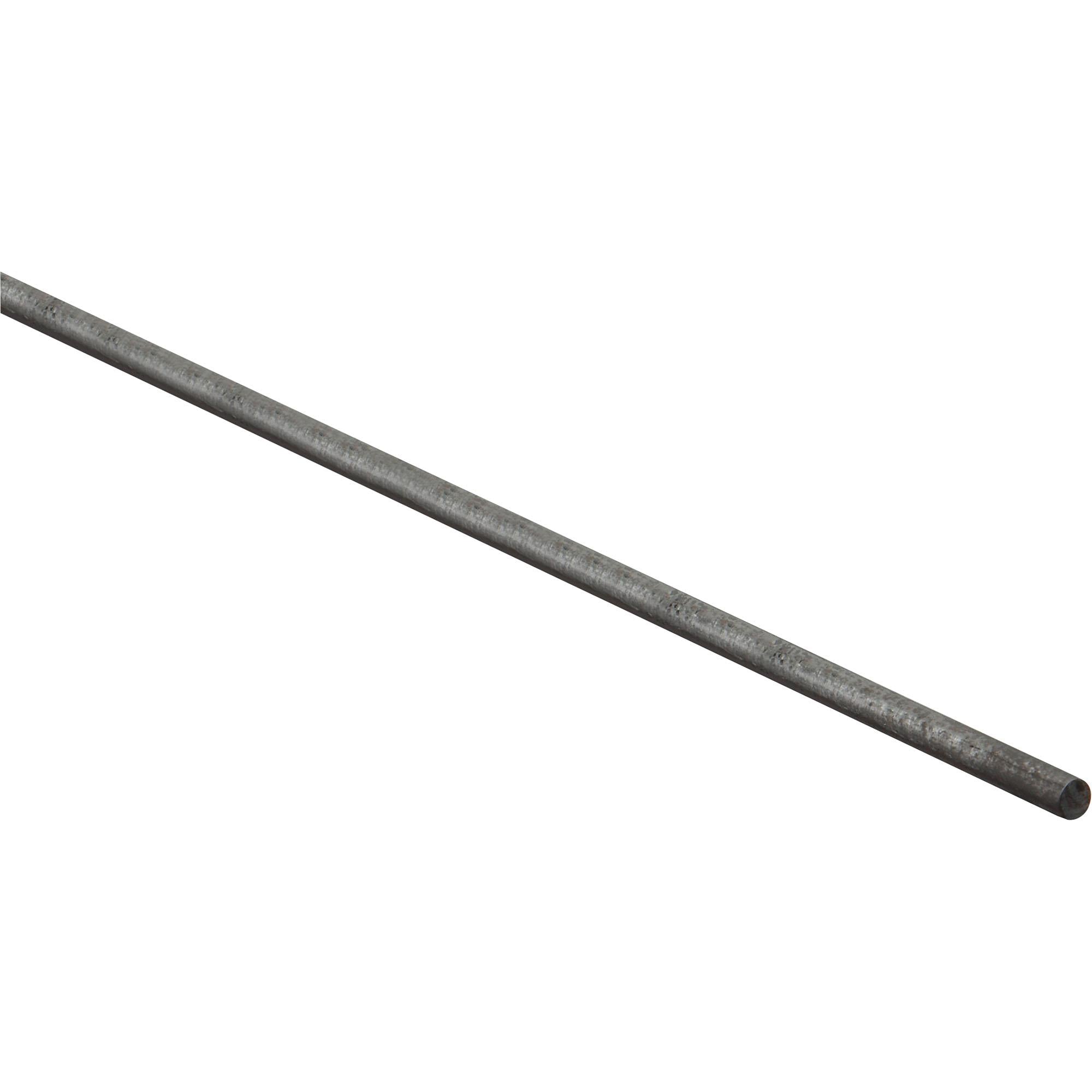 National Hardware - 4054BC 1/4" x 48" Smooth Rod - Plain Steel