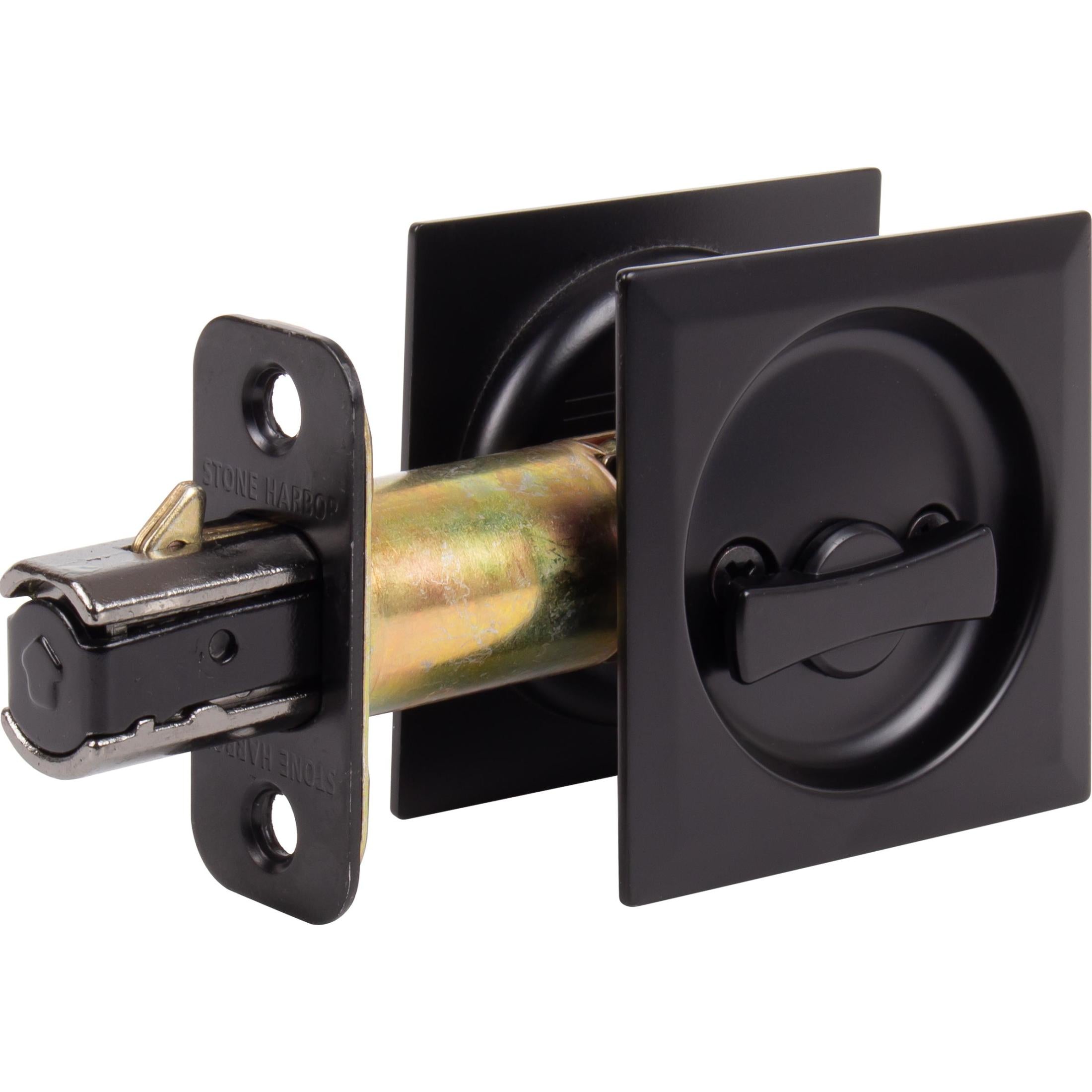 Contemporary Square Pocket Door Lock Privacy