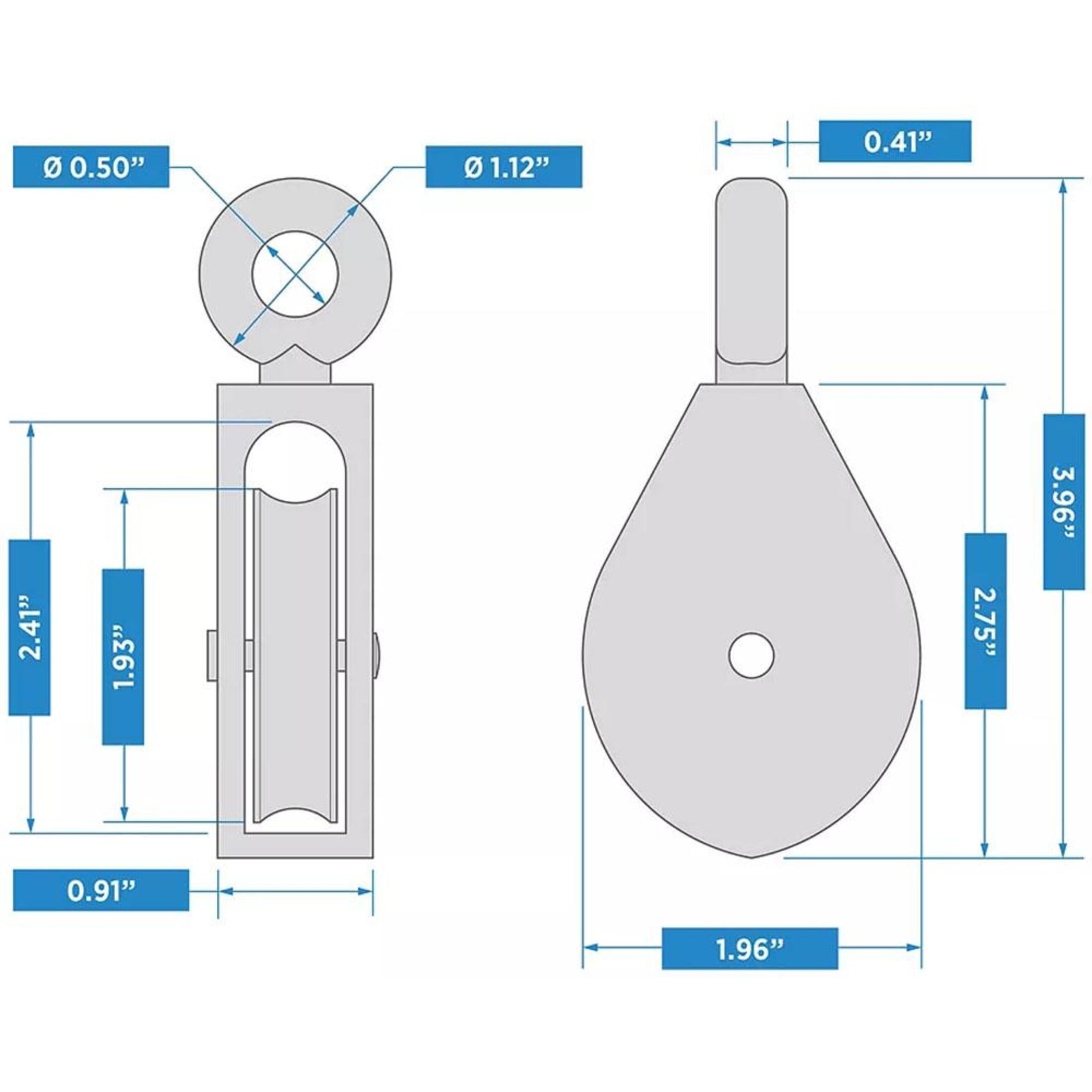 National Hardware - N100-335 V3203 2" Fixed Single Pulley in Nickel