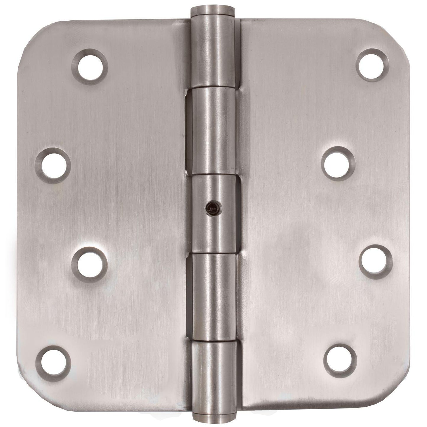 Stone Harbor Hardware Standard Hinge, Non-Removable Pin, 4 Inches, 5/8" Radius Corner, 2-Pack, Satin Stainless Steel