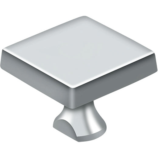 KBSU26 1-1/8" Square Knob for Surface Bolt - Polished Chrome