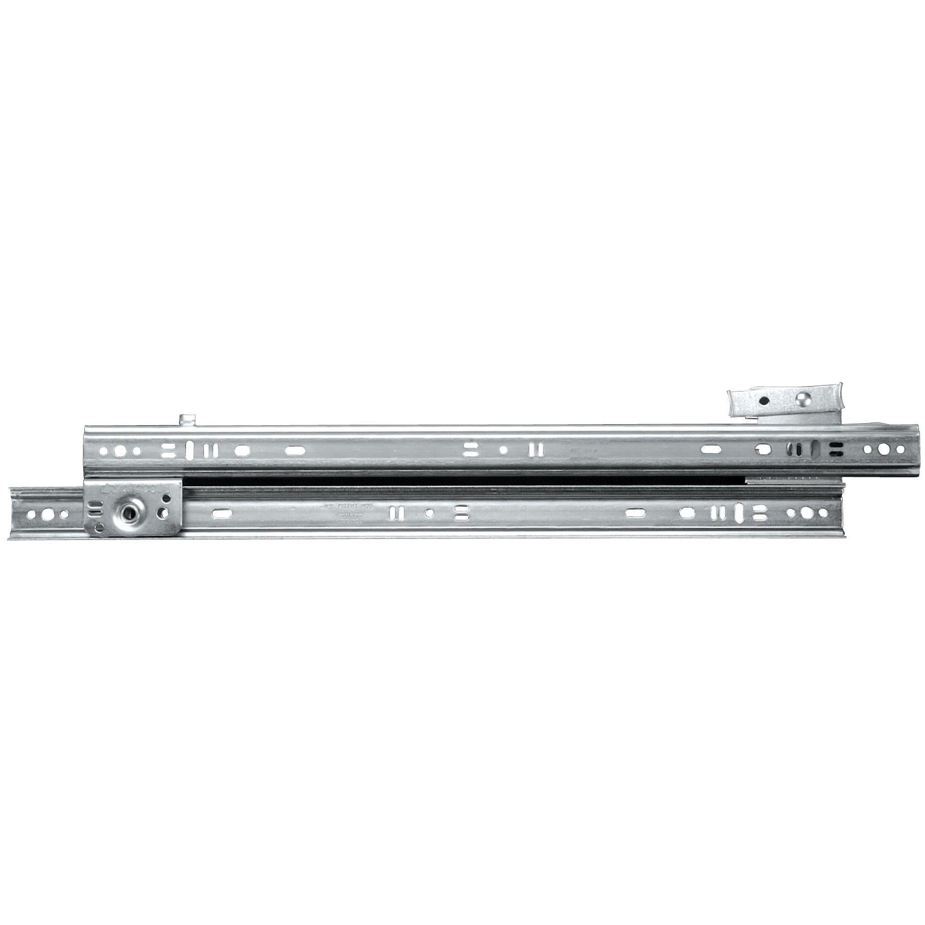 1300P ZC 18 18" x 3/4" Extension Drawer Slide 2/pk with 75 lbs. rating - Zinc Plated