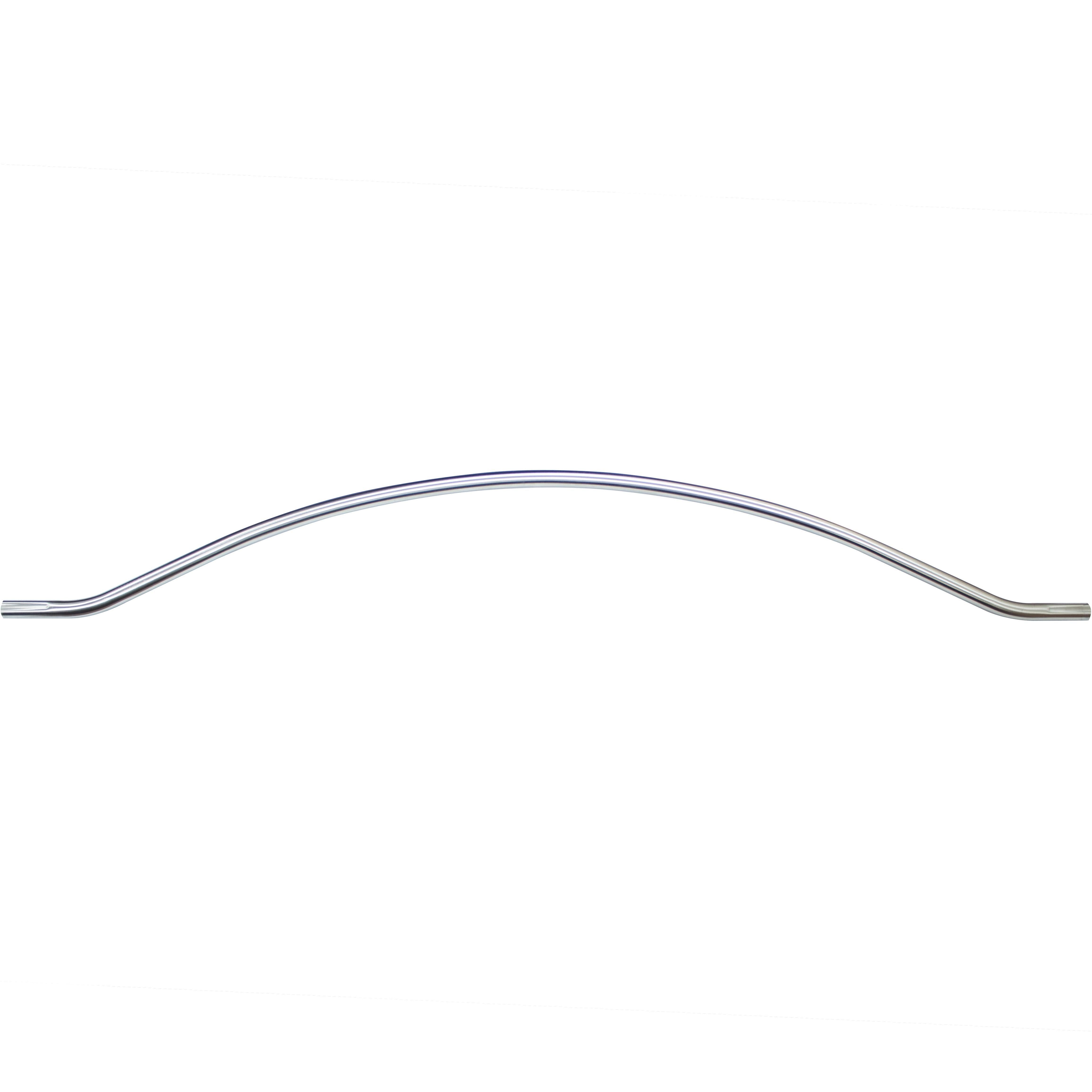 Stone Harbor Hardware Charlotte Curved Shower Rod, 5 Feet, 3" Diameter Rose, Concealed Screws, Satin Stainless Steel