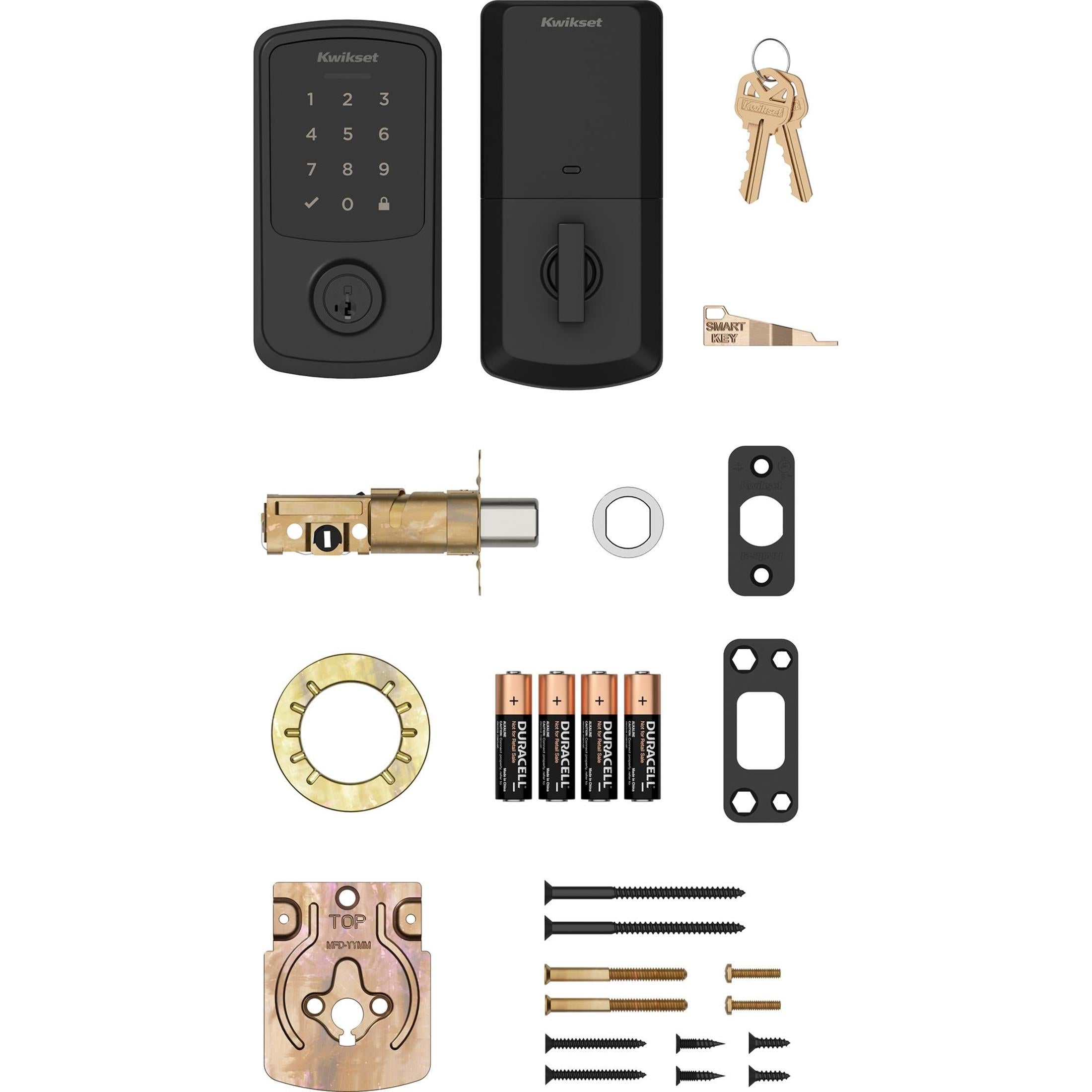 9400 BLE THRD TPD 514 SMT TPR RCALFD Transitional Aura Reach Touchpad Deadbolt - Matte Black
