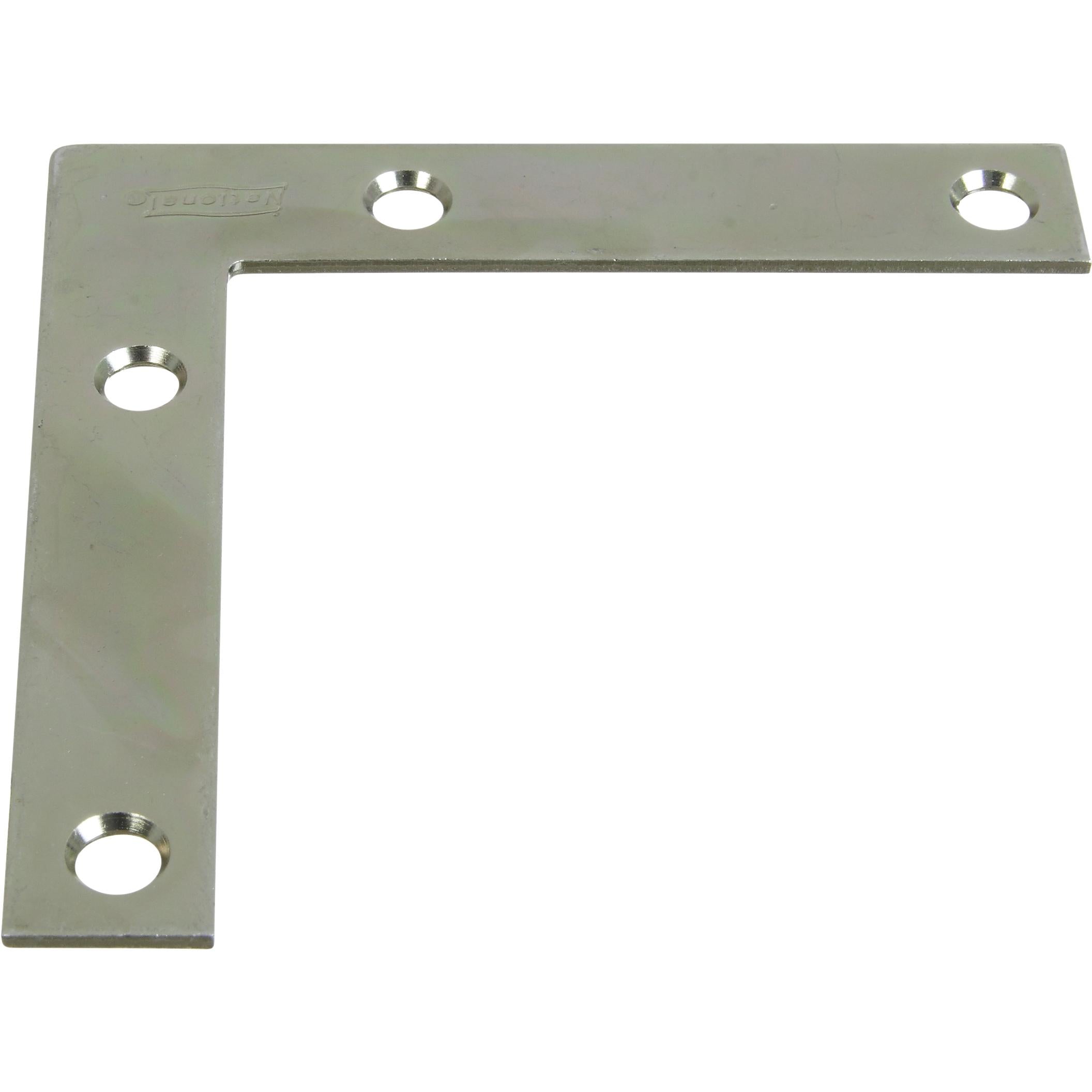 117BC 3-1/2" x 5/8" Flat Corner Plate - Zinc Plated
