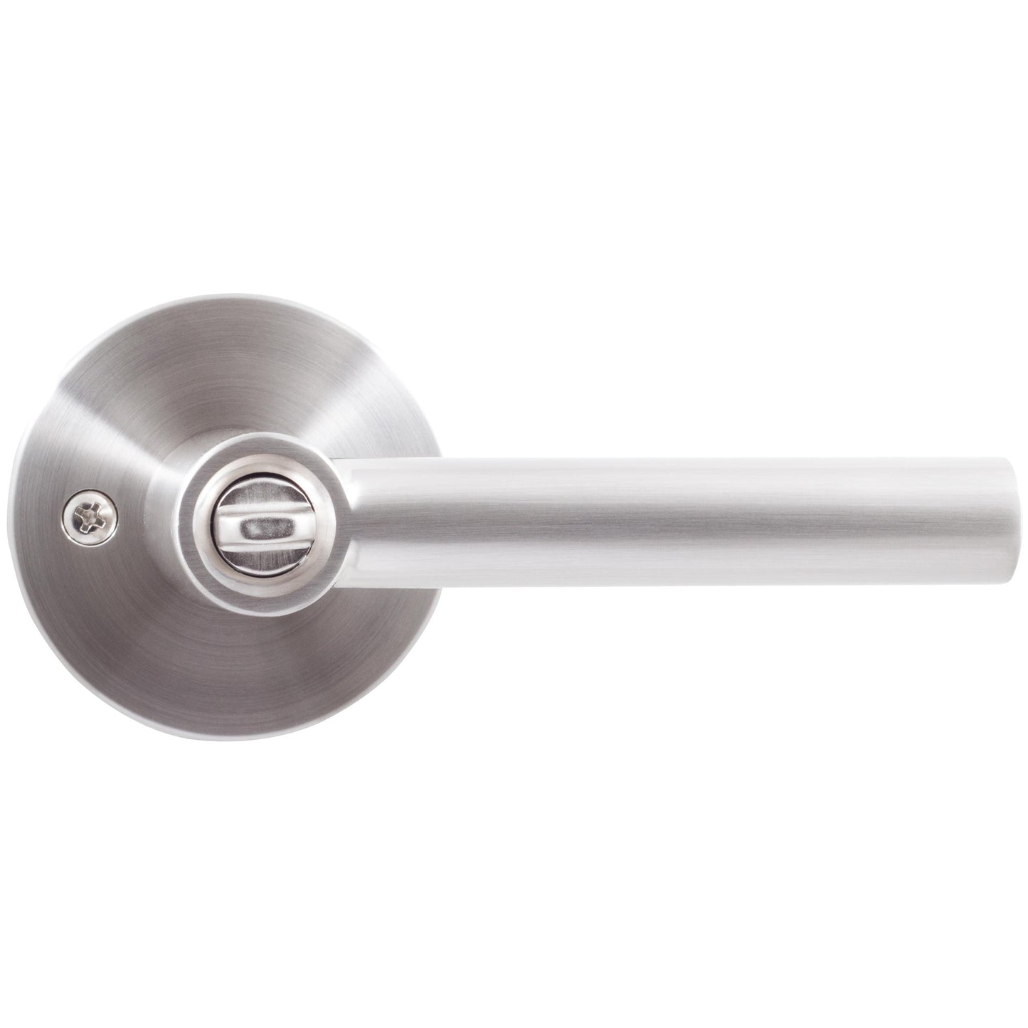 Stone Harbor Hardware Zurich Door Lever with Round Rosette, Entry Latch, SC Keyway, Satin Nickel