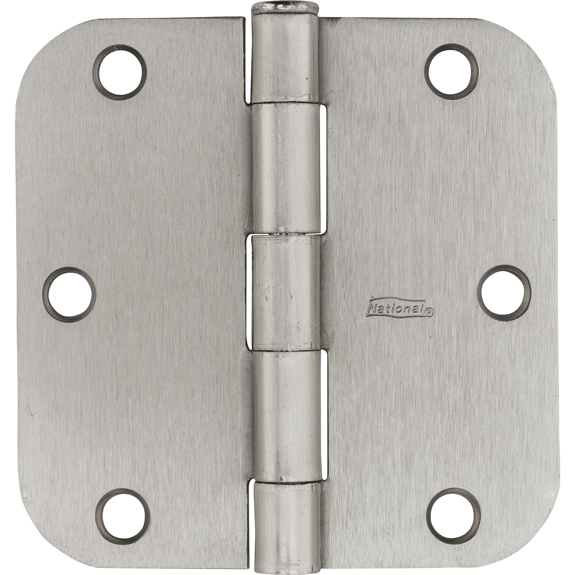 Natoinal Hardware - N612-061 RCP512R, 3-1/2" Door Hinge in Satin Nickel, 12 pack