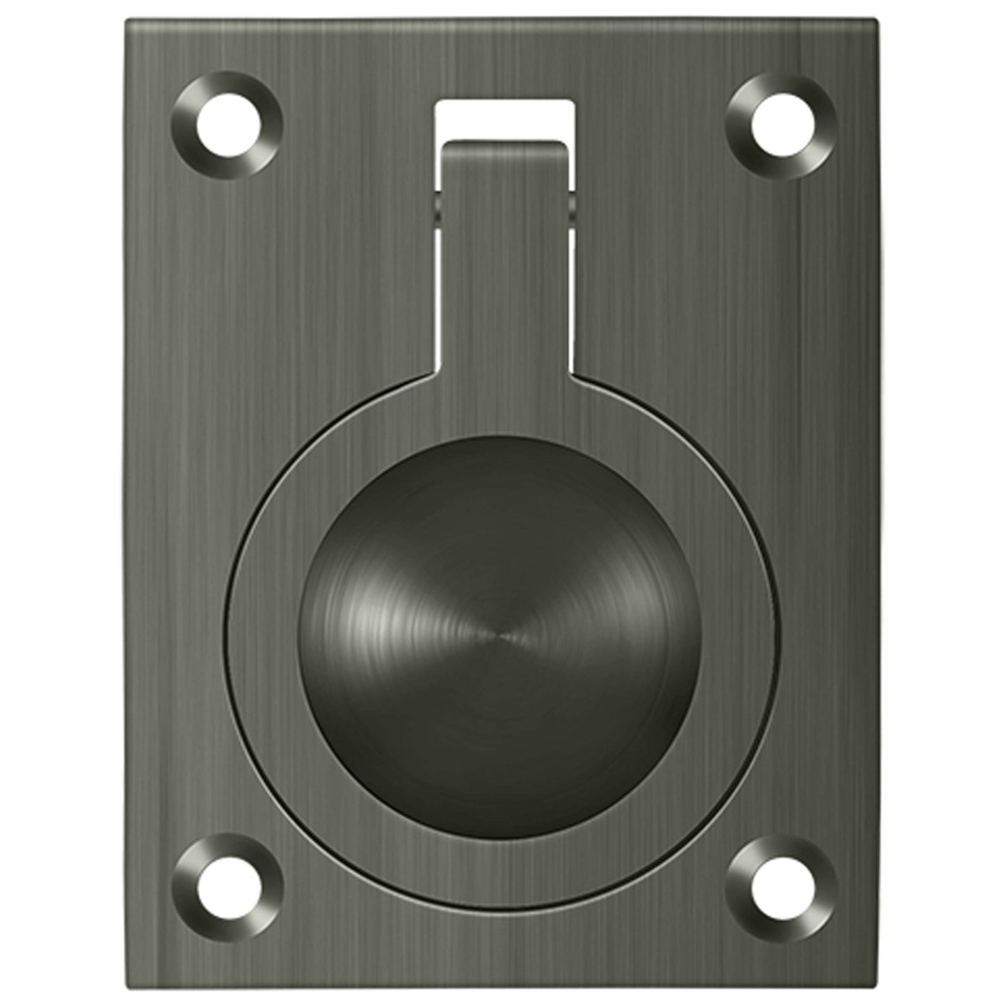 Deltana FRP25U15A 2 1/2-Inch x 1 7/8-Inch Solid Brass Flush Ring Pull