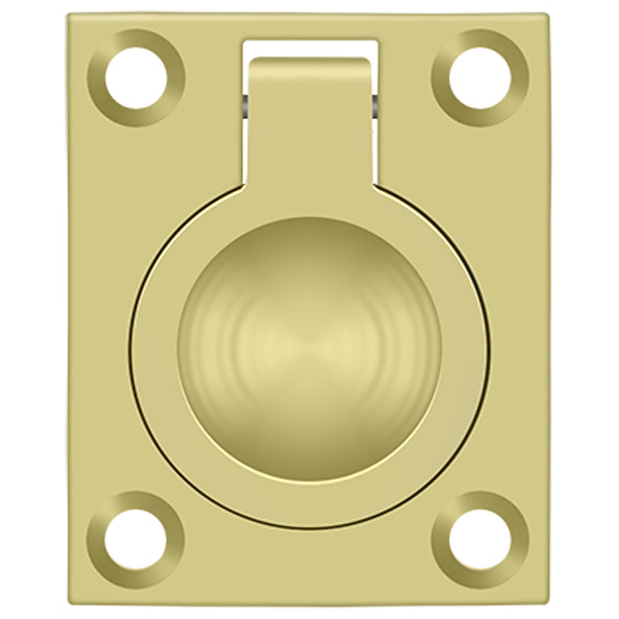 Deltana FRP175U3 1 3/4-Inch x 1 3/8-Inch Solid Brass Flush Ring Pull