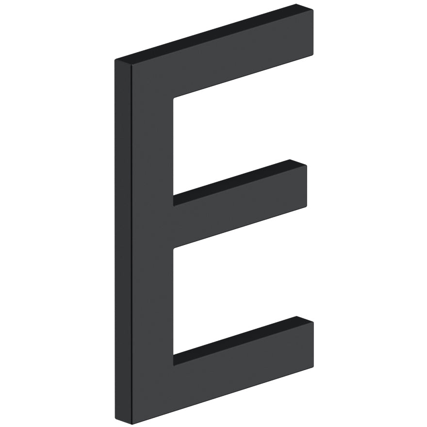 Deltana RNE-EU19 4" E Series Letter E with Risers - Matte Black