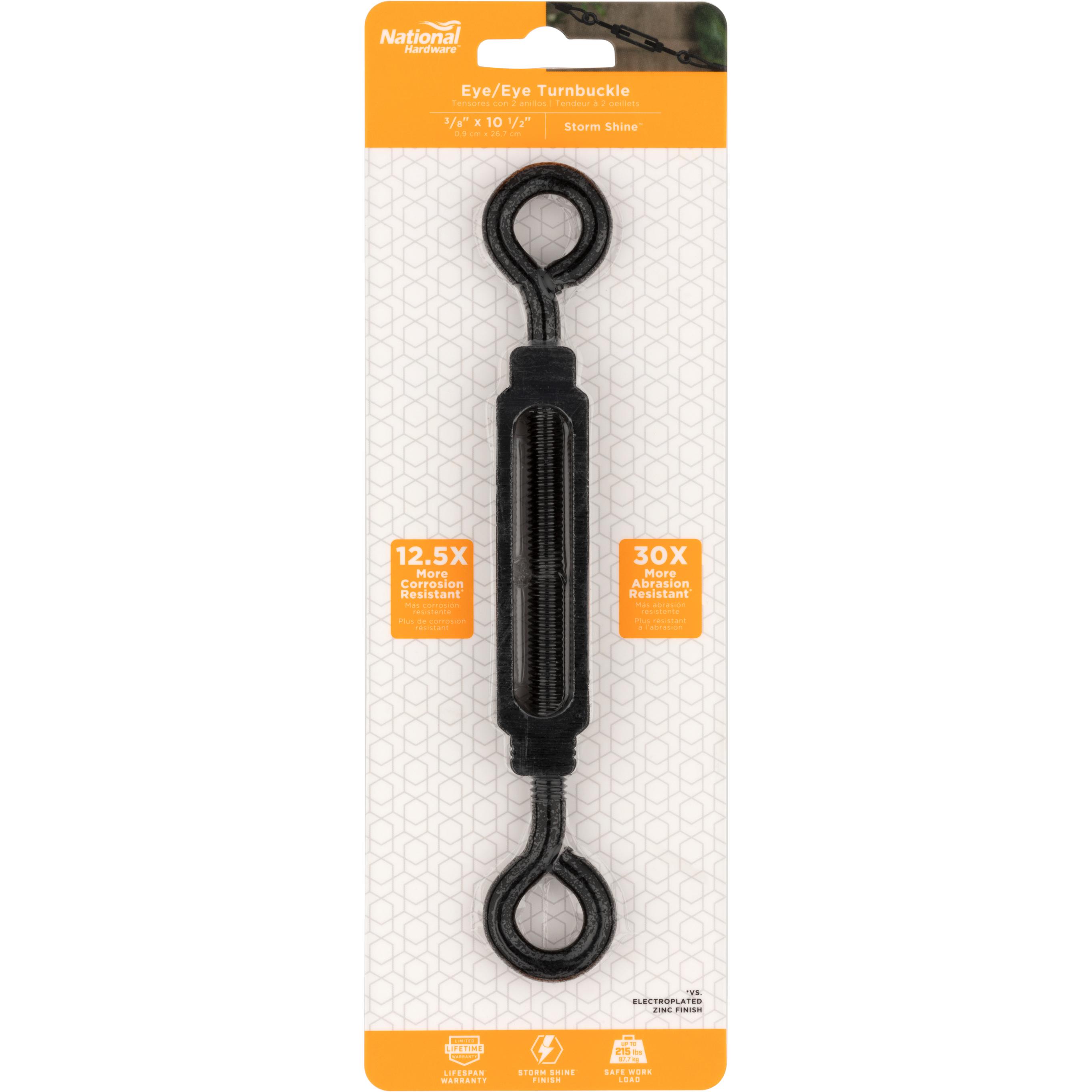 V2175 3/8" x 10-1/2" Turnbuckle Eye / Eye - Black