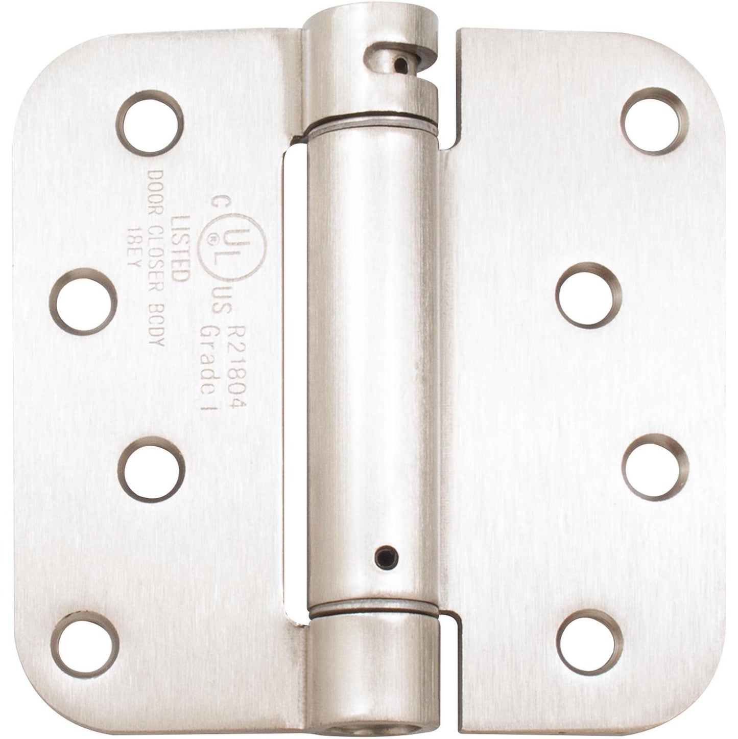 Stone Harbor Hardware Self-Closing Door Hinge, 4 Inches, 5/8" Radius Corner, Satin Nickel