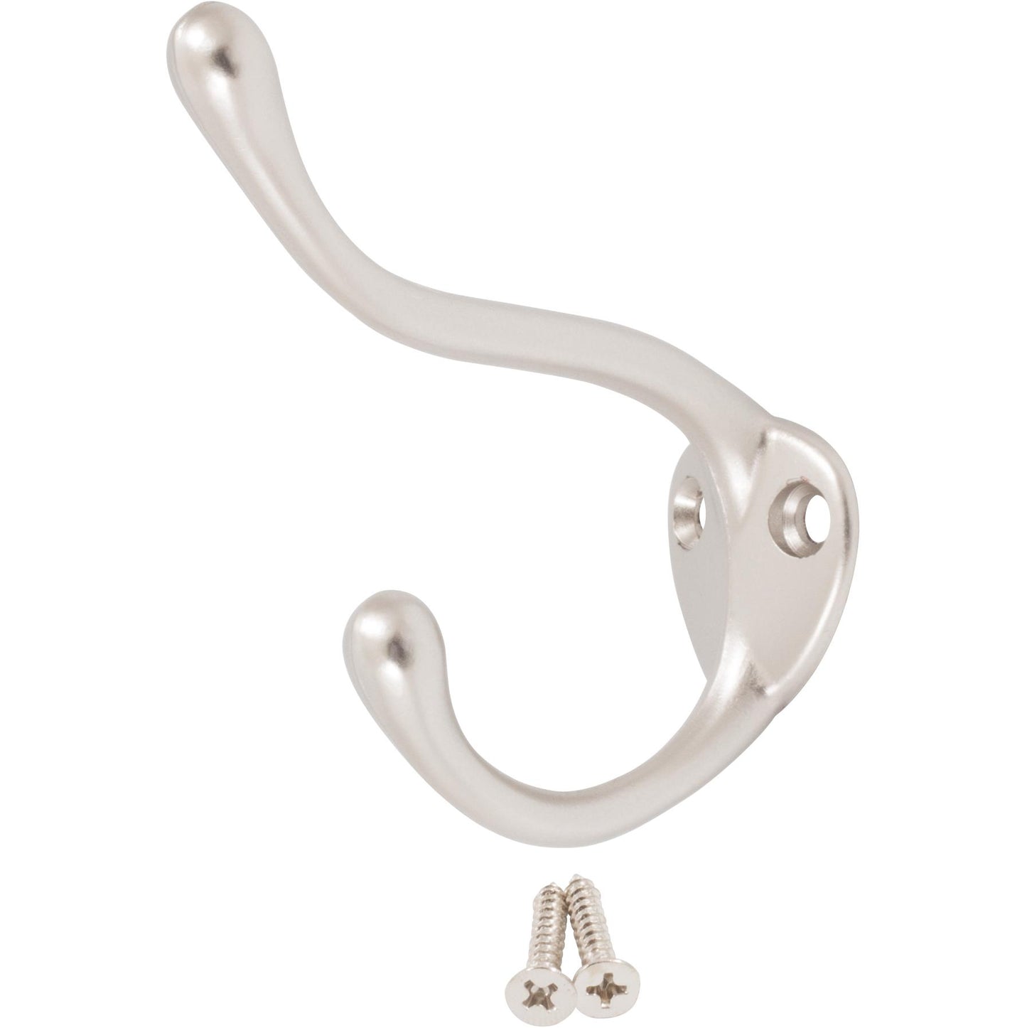 Stone Harbor Hardware Coat & Hat Hook, 3-1/2" High, 2-1/4" Projection, Satin Nickel
