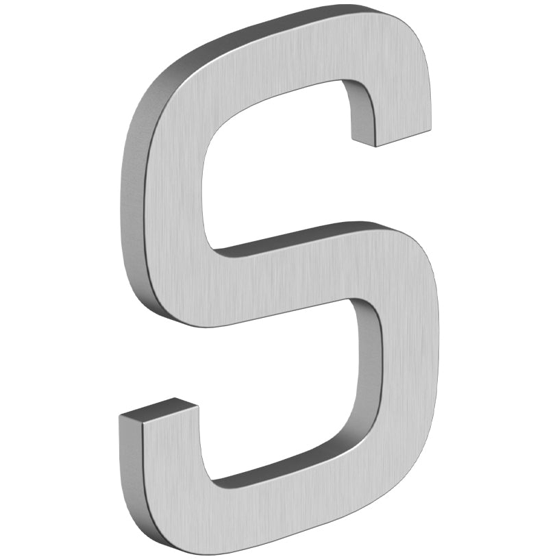 Deltana RNE-SU32D 4" E Series Letter S with Risers - Stainless Steel