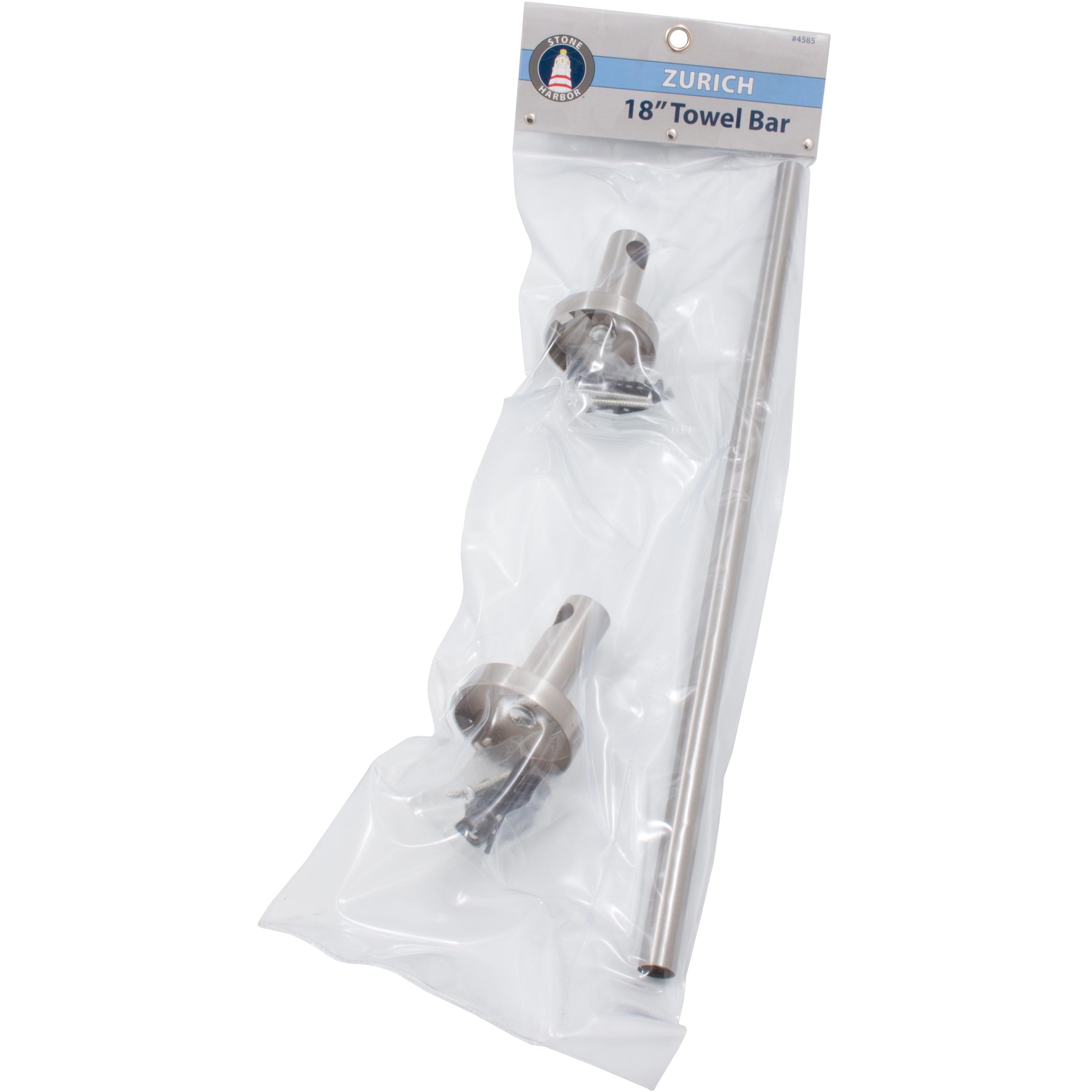 Stone Harbor Hardware Zurich Towel Bar, 18 Inches, Satin Nickel