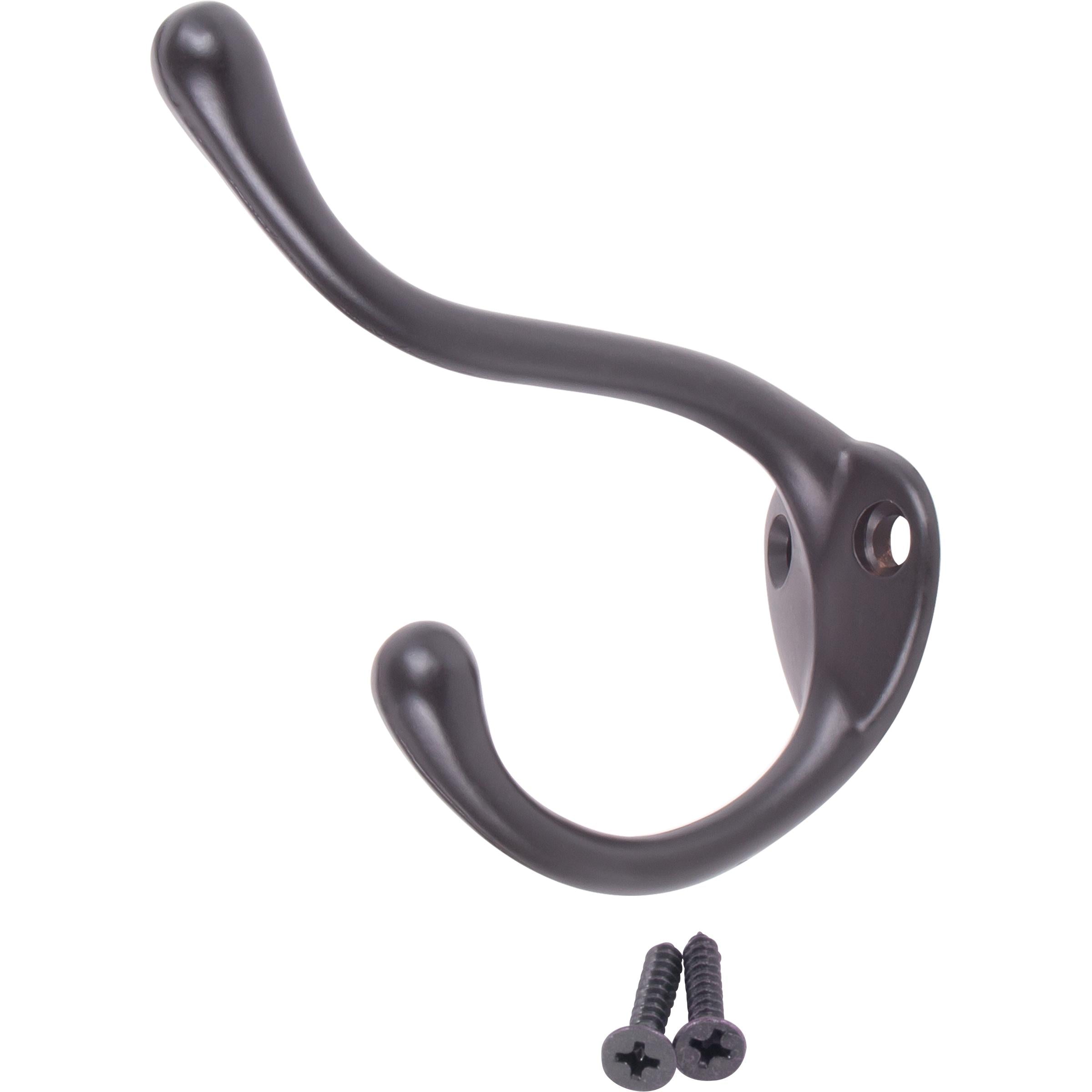 Coat & Hat Hook, 3-1/2" High, 2-1/4" Projection
