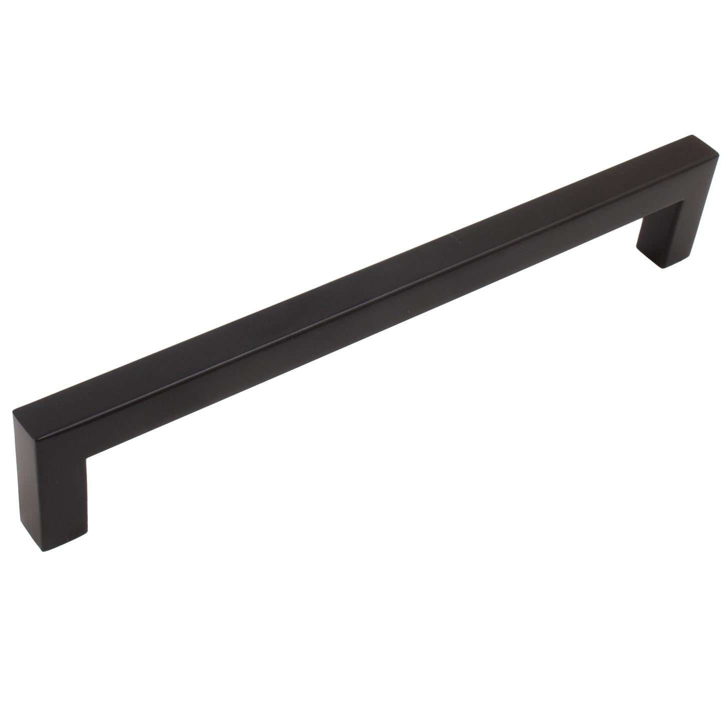 Stone Harbor Hardware Contemporary Square Cabinet Pull, 160 Millimeters, Stainless Steel Base Material, Matte Black