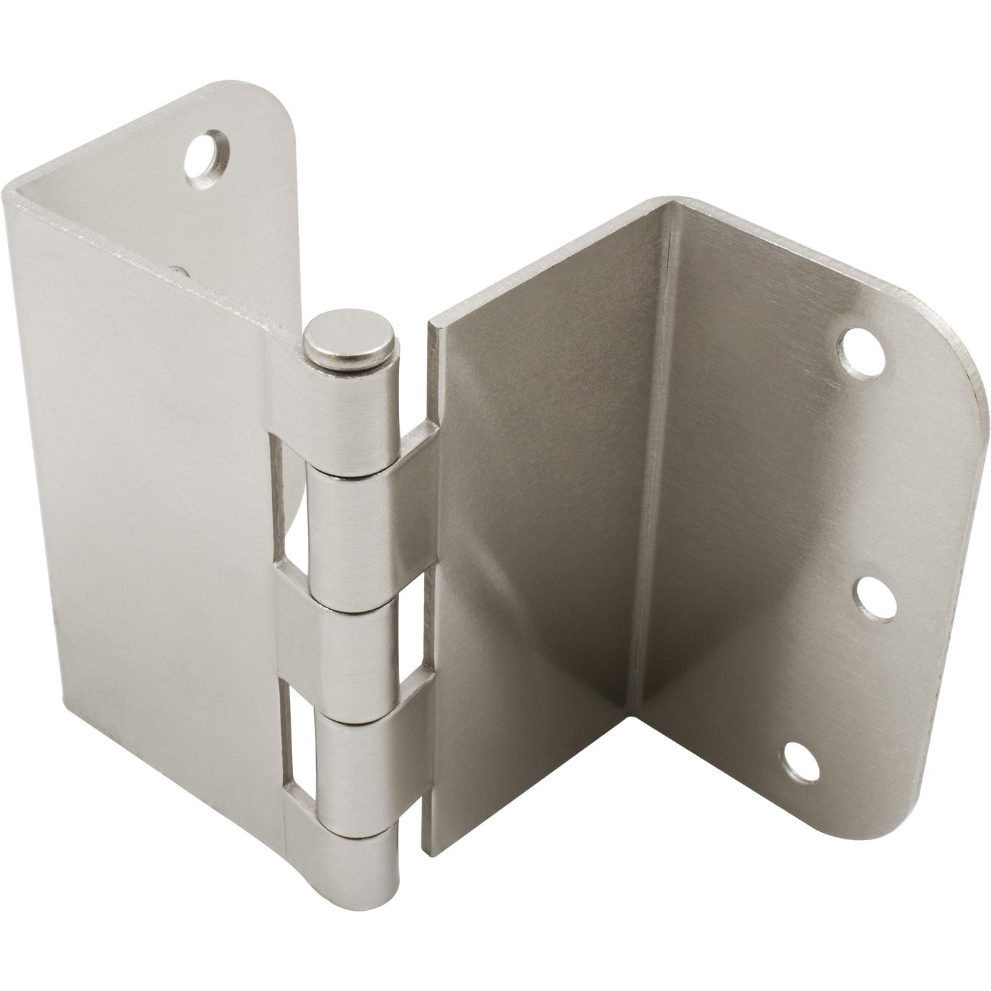 Stone Harbor Hardware Swing Clear Offset Hinge, 3-1/2 Inches, 5/8" Radius Corner, Fits Doors 1-3/8" to 1-3/4" Thick, 1-Pack, Satin Nickel