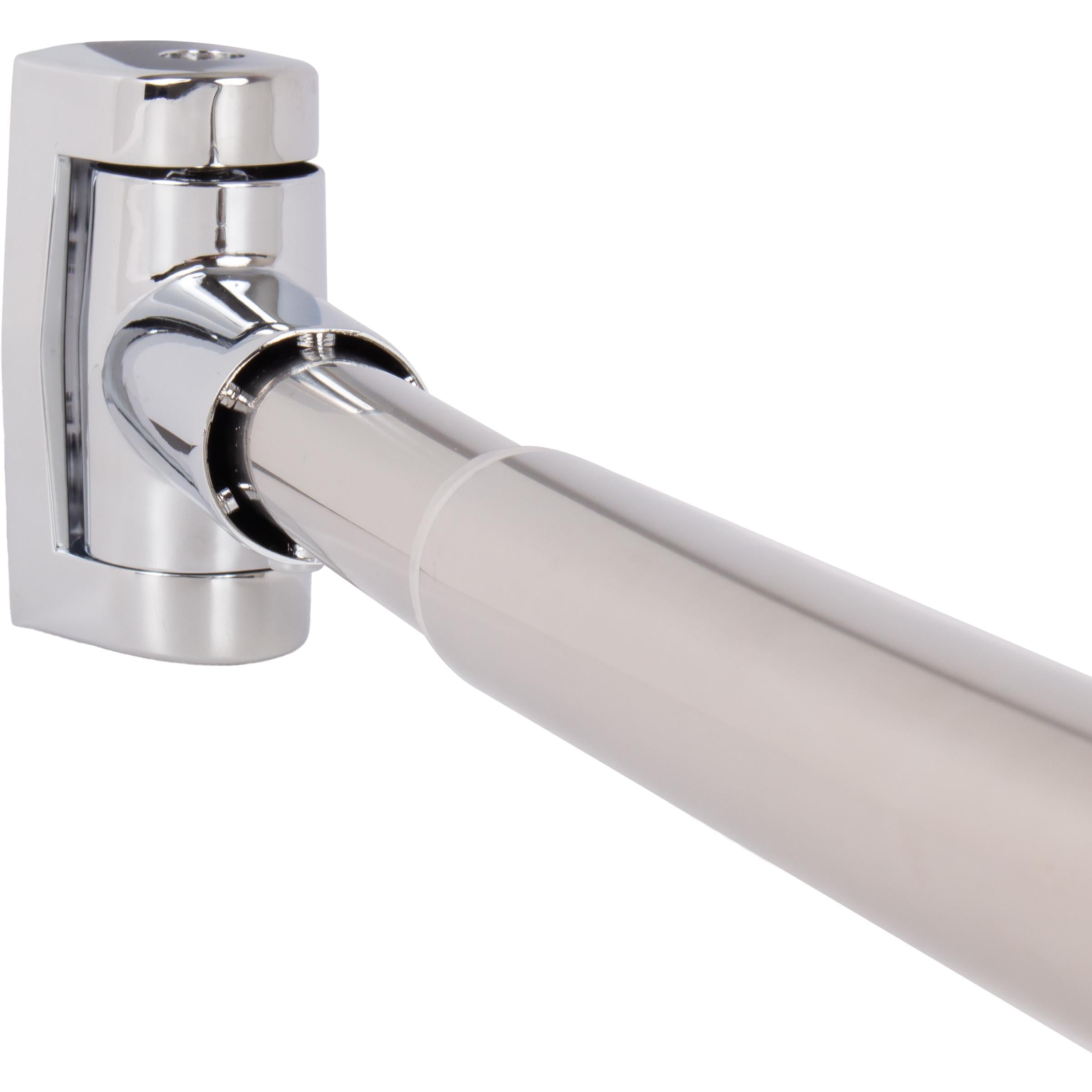 Stone Harbor Hardware Standard Adjustable Curved Shower Rod, 45" to 72", Polished Stainless Steel