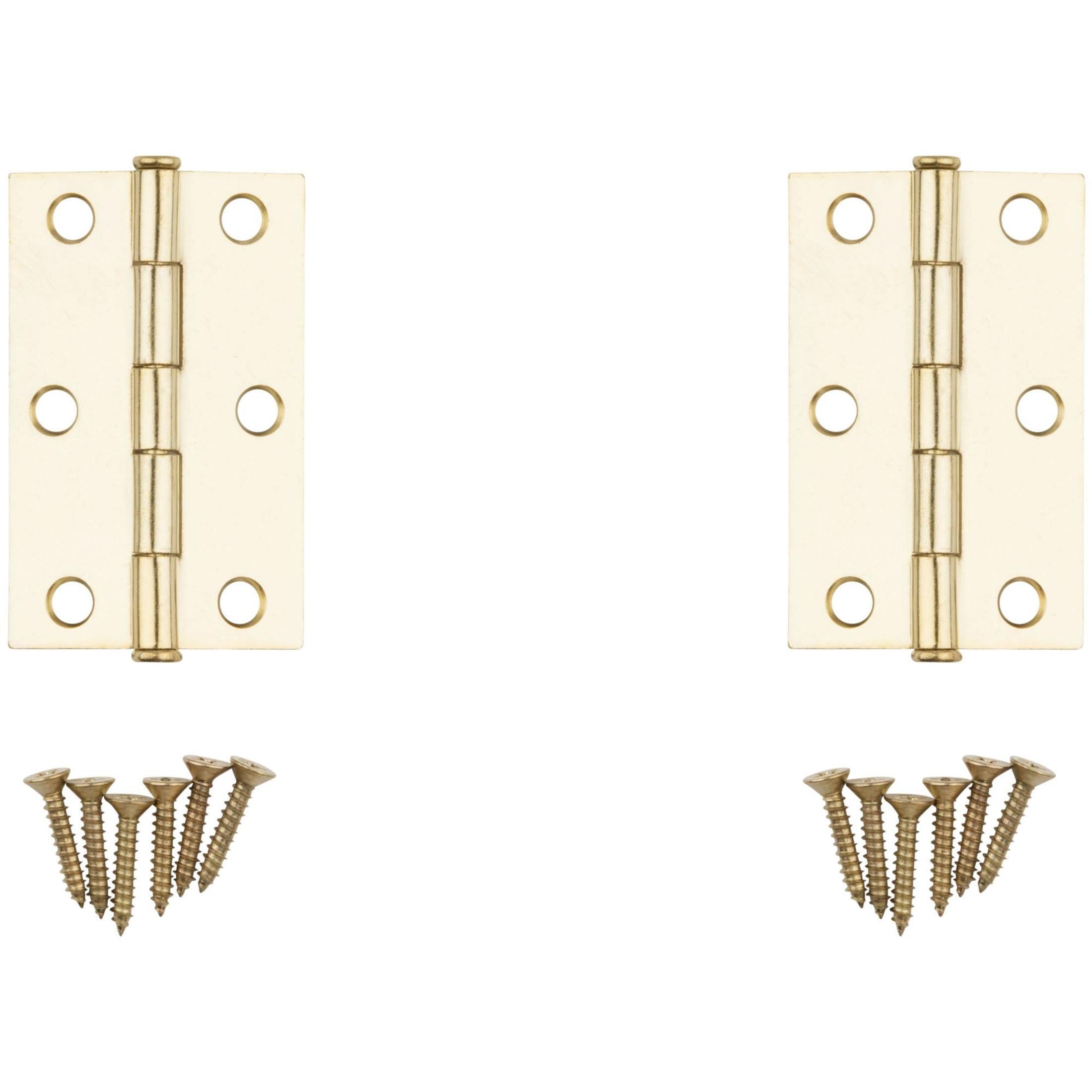 National Hardware - N146-753 V529 2-1/2" Cabinet Hinge in Brass, 2 pack