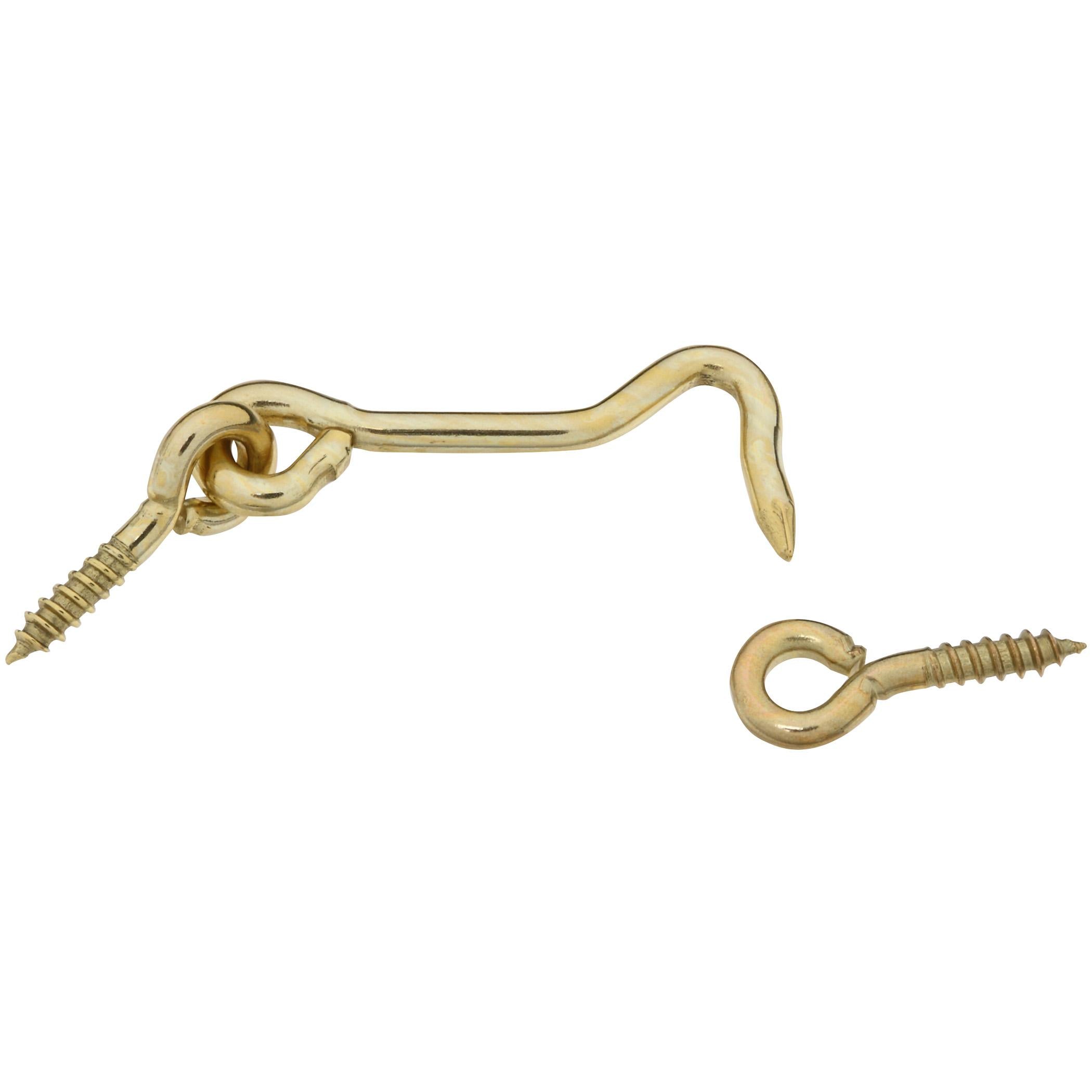 National Hardware - N118-117 V2001 2" Hook & Eye in Polished Brass
