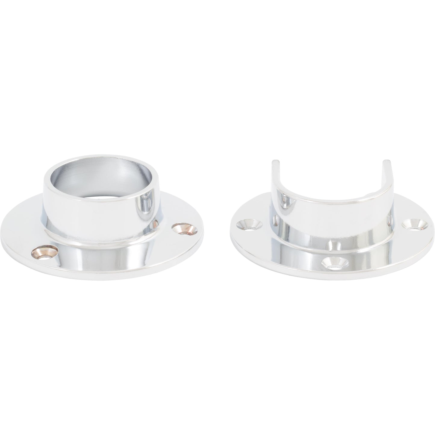 Stone Harbor Hardware Max-Duty Closet Pole End Cap, Polished Chrome