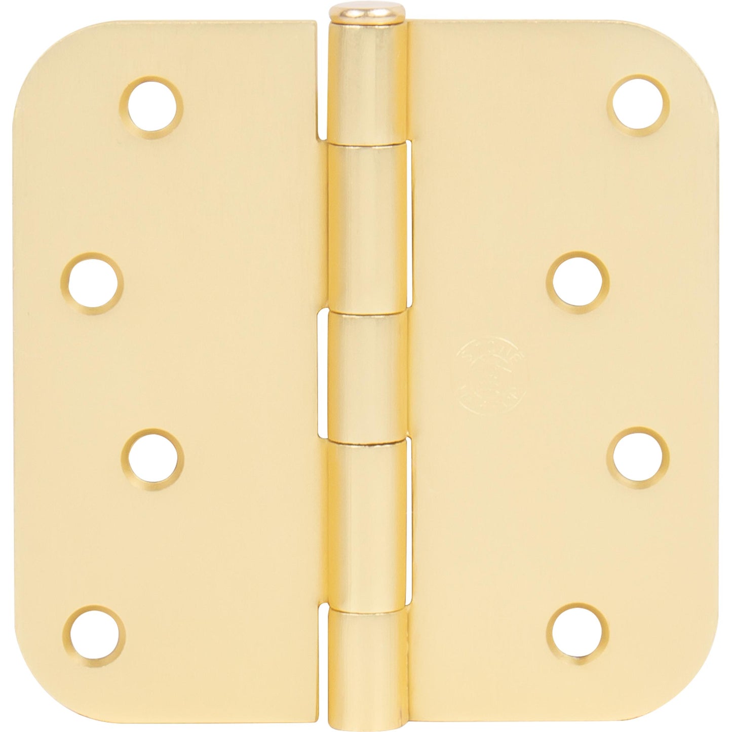 Stone Harbor Hardware 4" Door Hinges, 5/8" Radius Corner, Satin Brass, 3-Pack