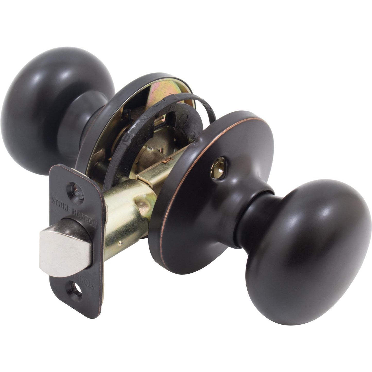 Stone Harbor Hardware Highland Door Knob, Passage (Hall/Closet) Latch, Vintage Bronze