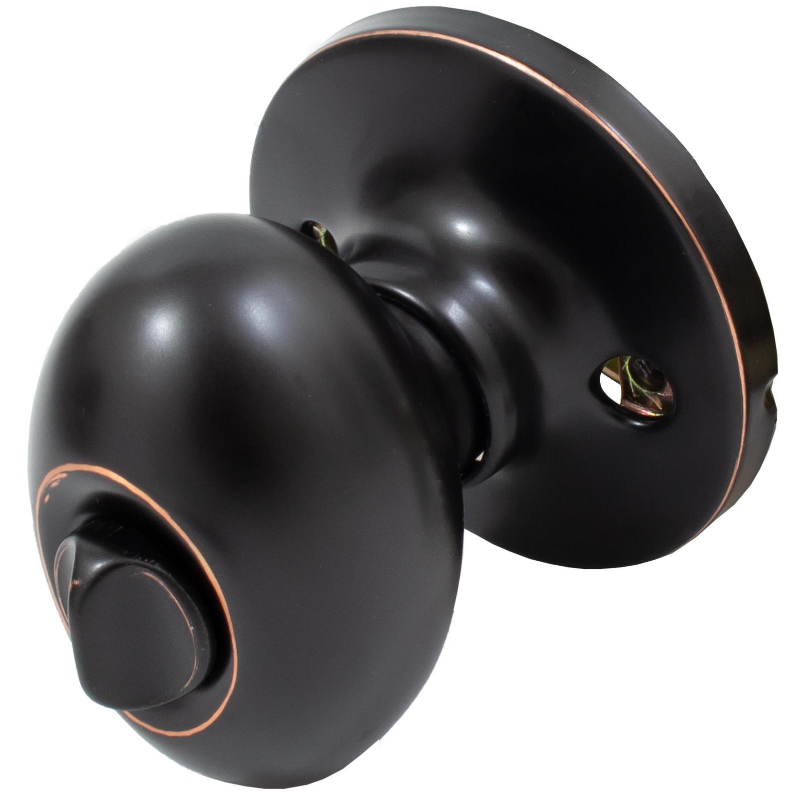 Stone Harbor Hardware Springhill Door Knob, Privacy (Bed/Bath) Latch, Vintage Bronze