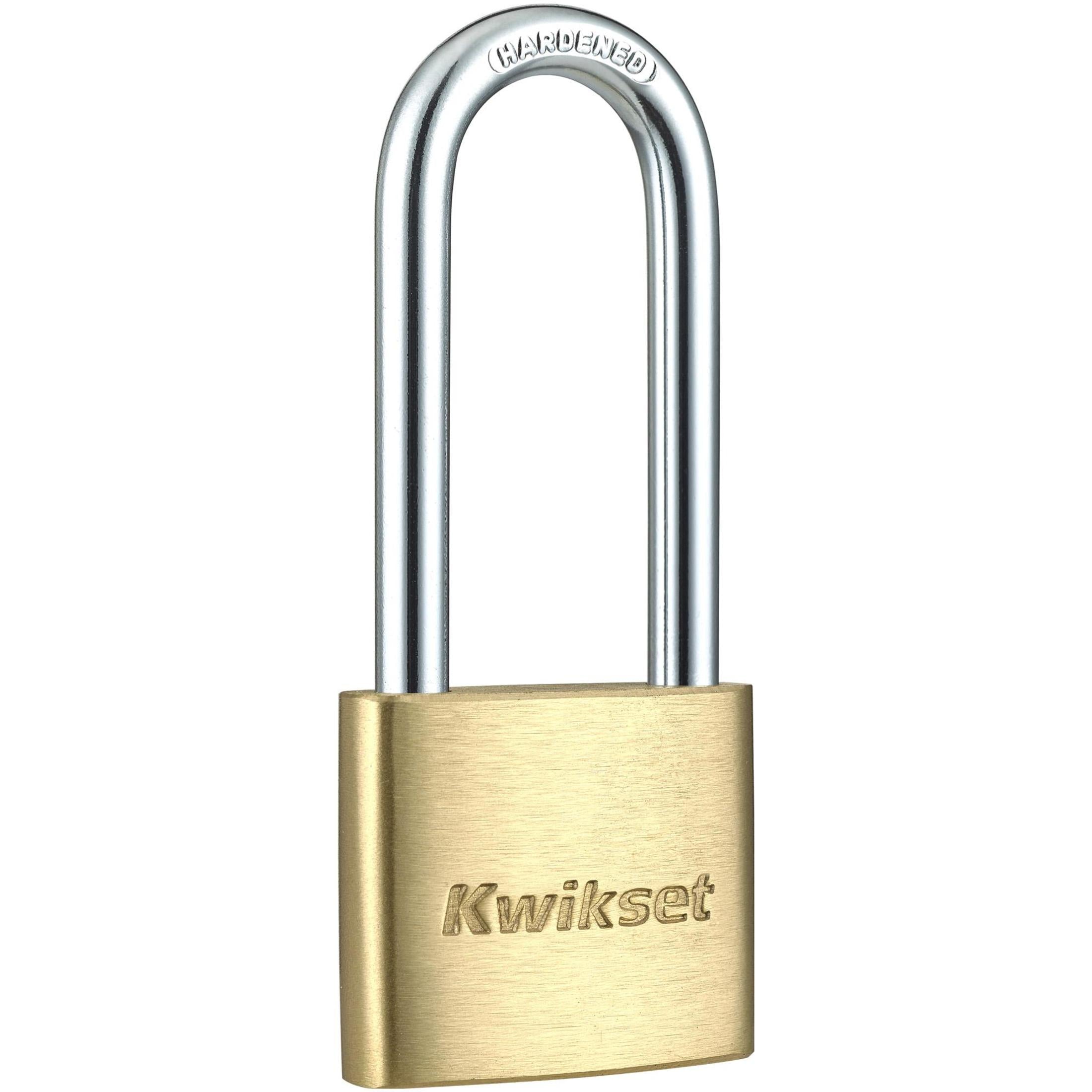 Kwikset 1-9/16" Brass Padlock with 2" Shackle
