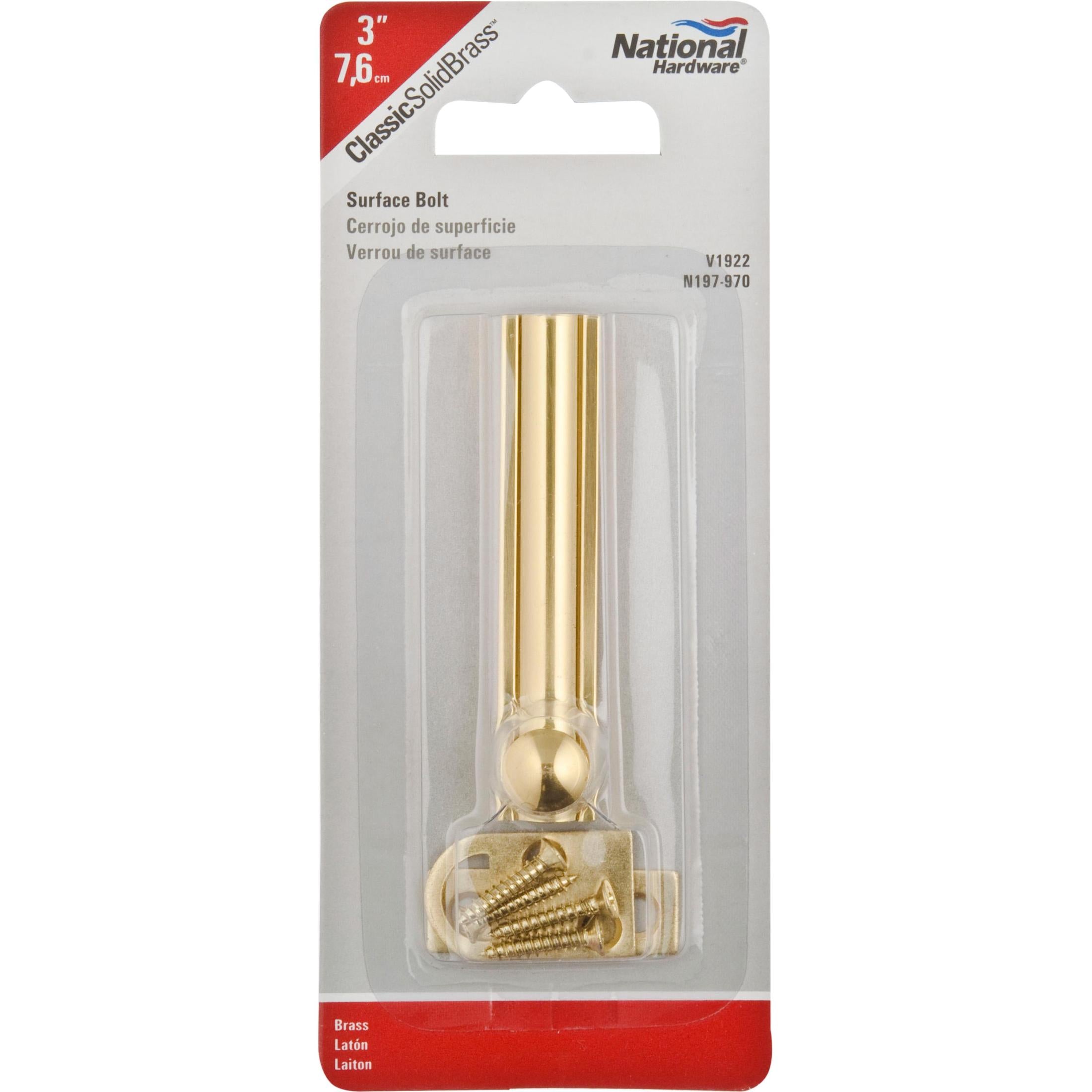 National Hardware - N197-970 V1922 3" Flush Bolt in Solid Brass