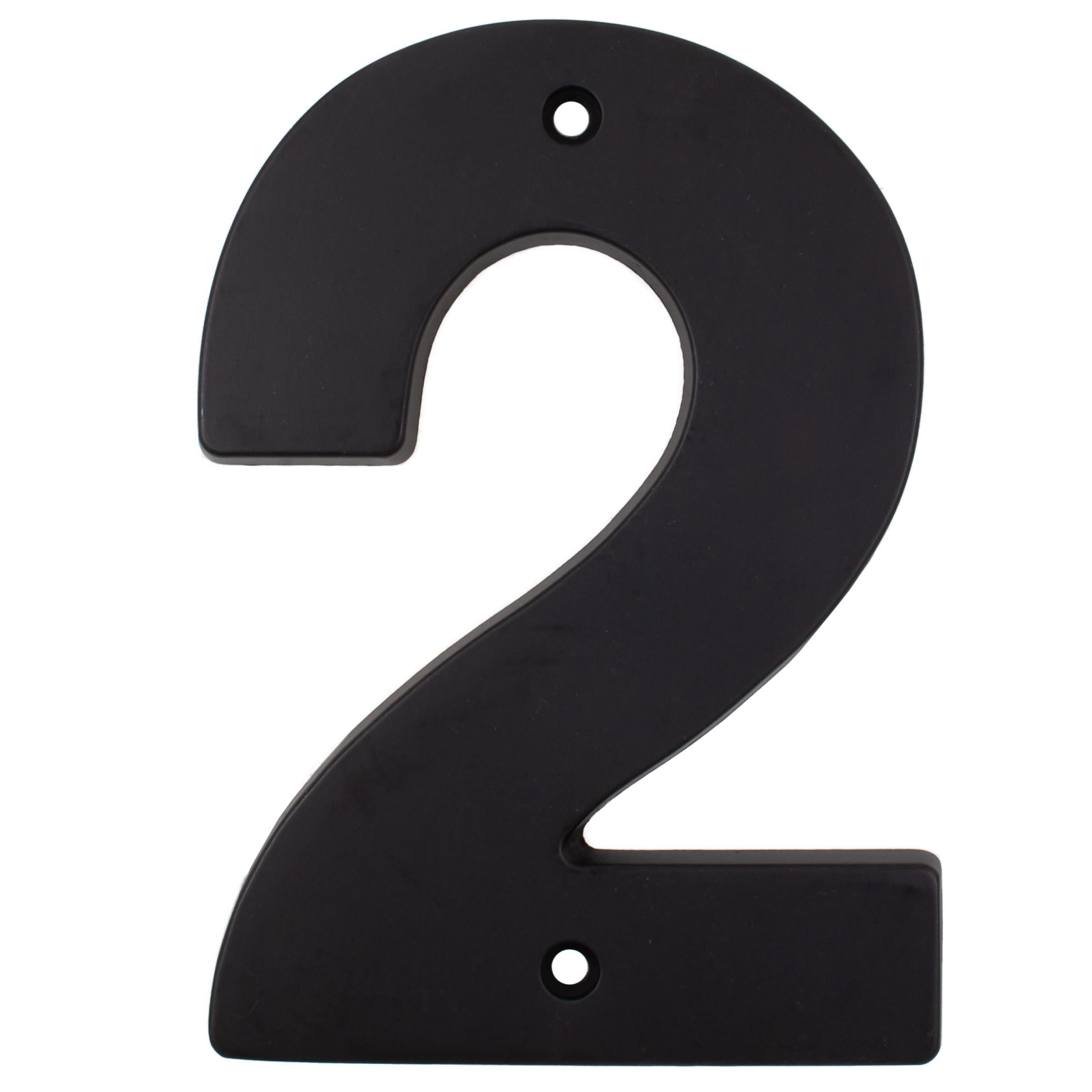 Stone Harbor Hardware Contemporary House Number, #2, 5 Inches, Matte Black