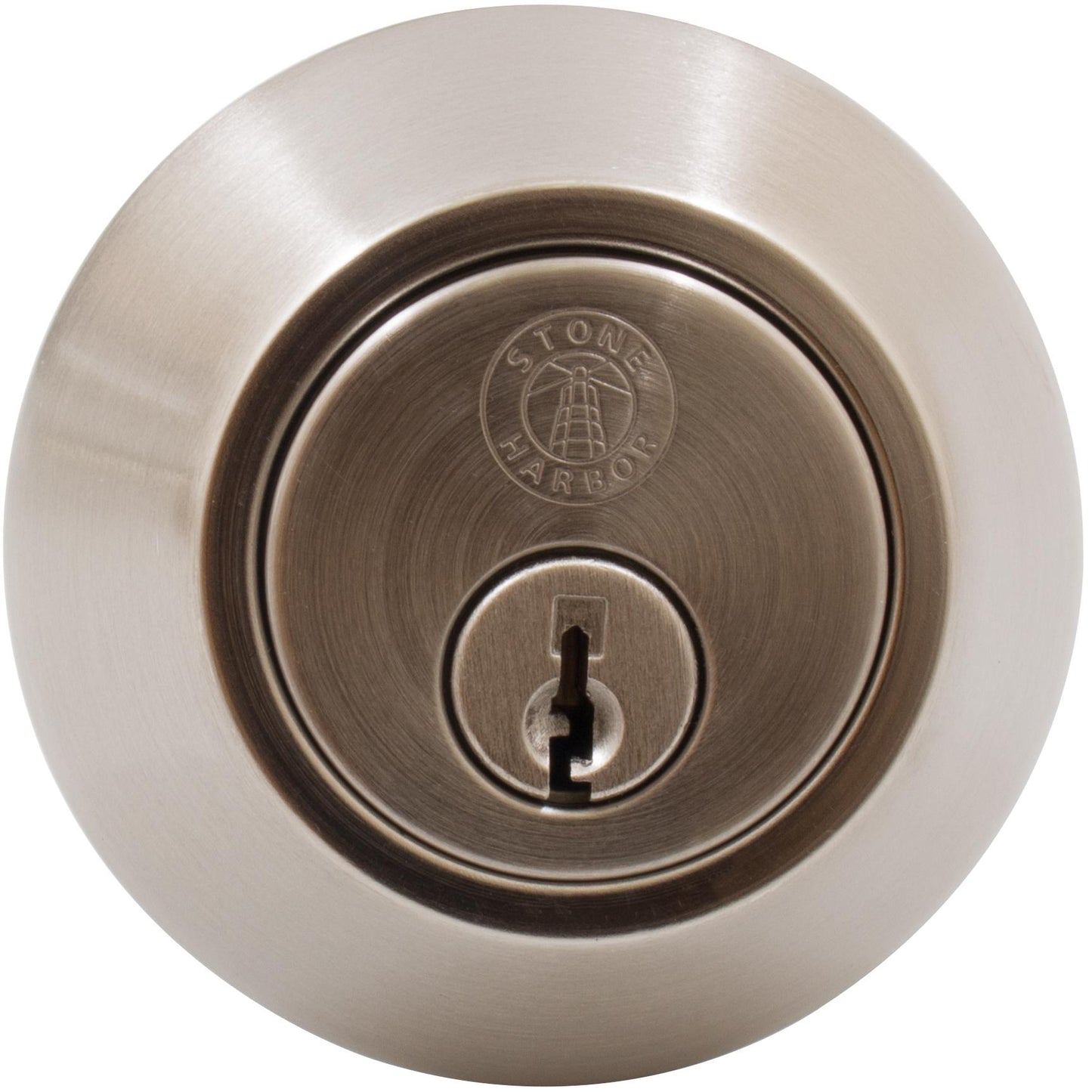 Stone Harbor Hardware Grade 3 Deadbolt, Single Cylinder, KW Keyway, Satin Nickel